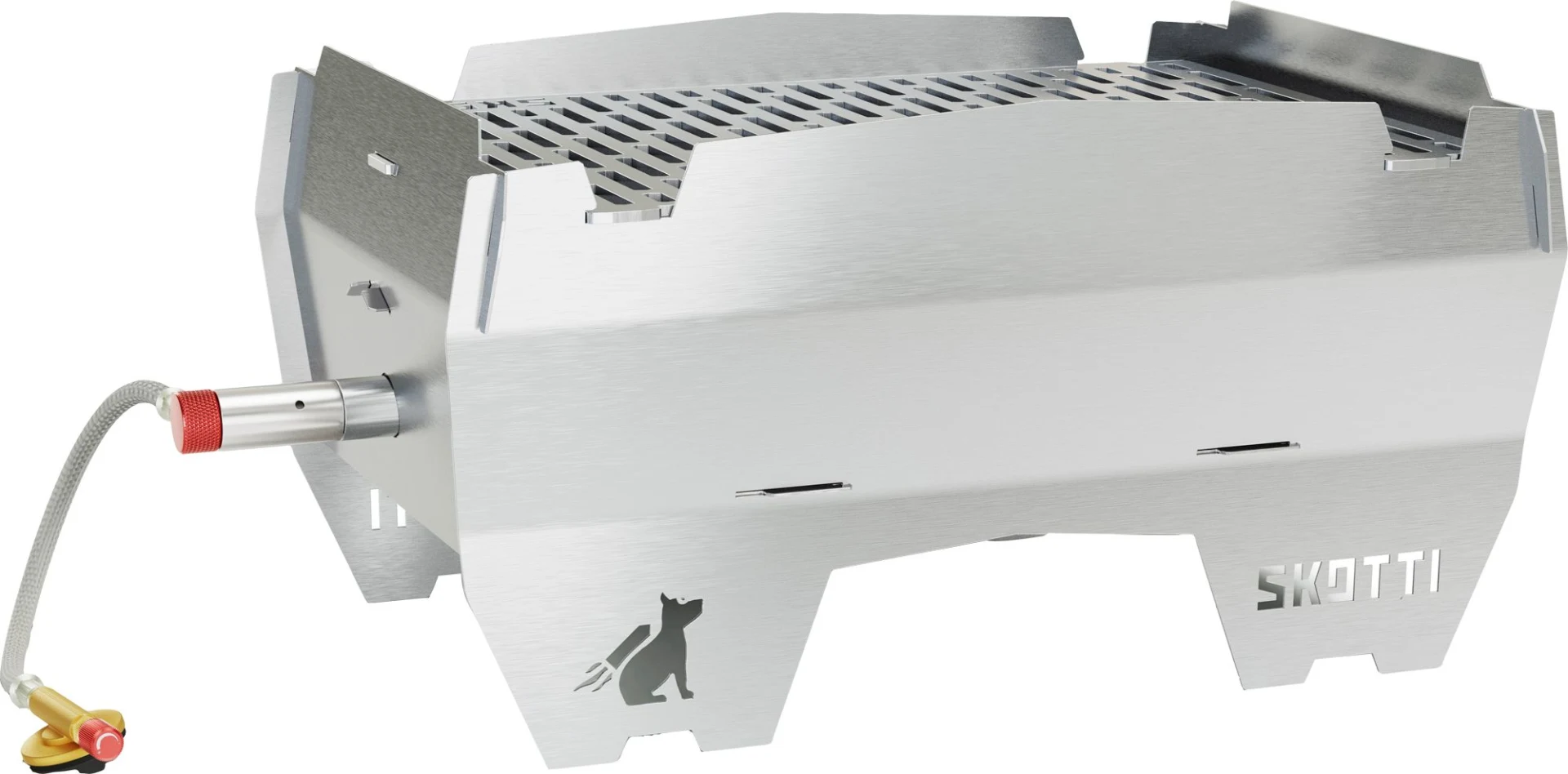 Skotti mobiler Gasgrill / Kohlegrill inklusive Tragetasche und Gasschlauch