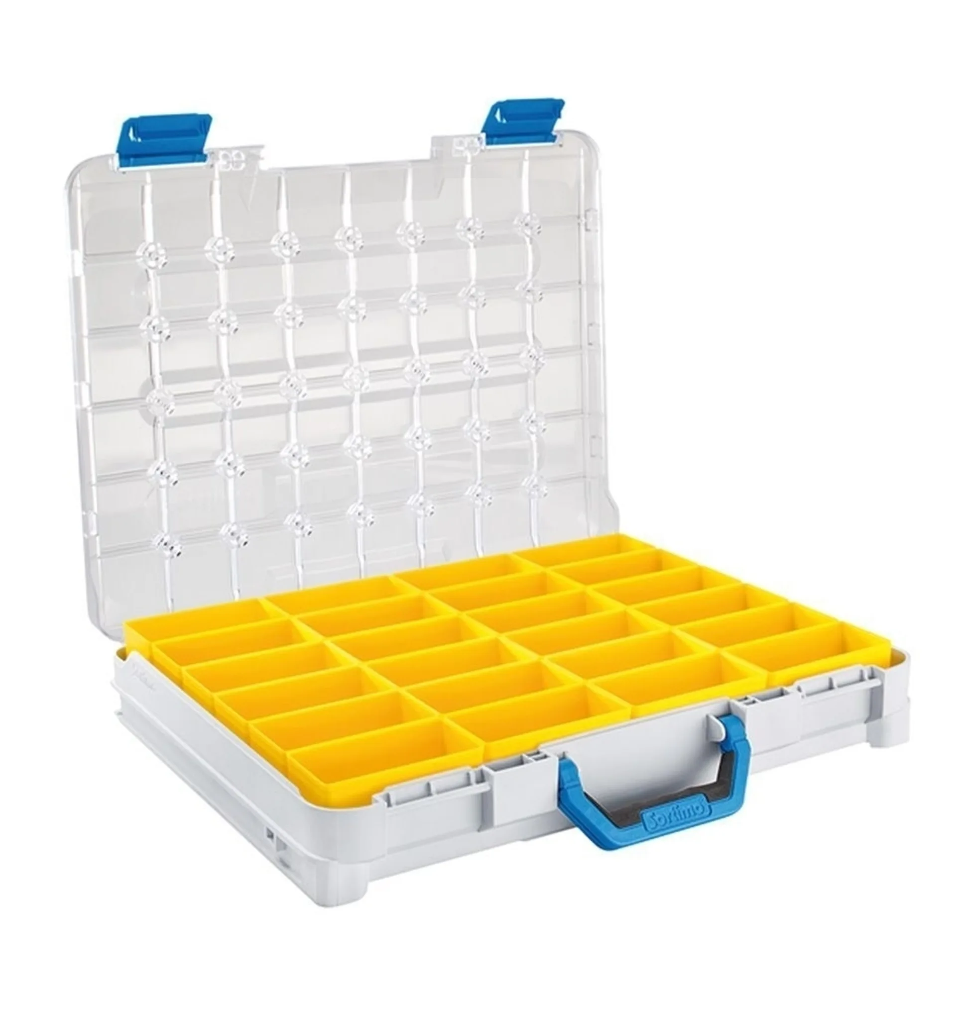Sortimo-Koffer T-Boxx B3 grau 440x350x80mm, Kunststoff, 24 Fächer