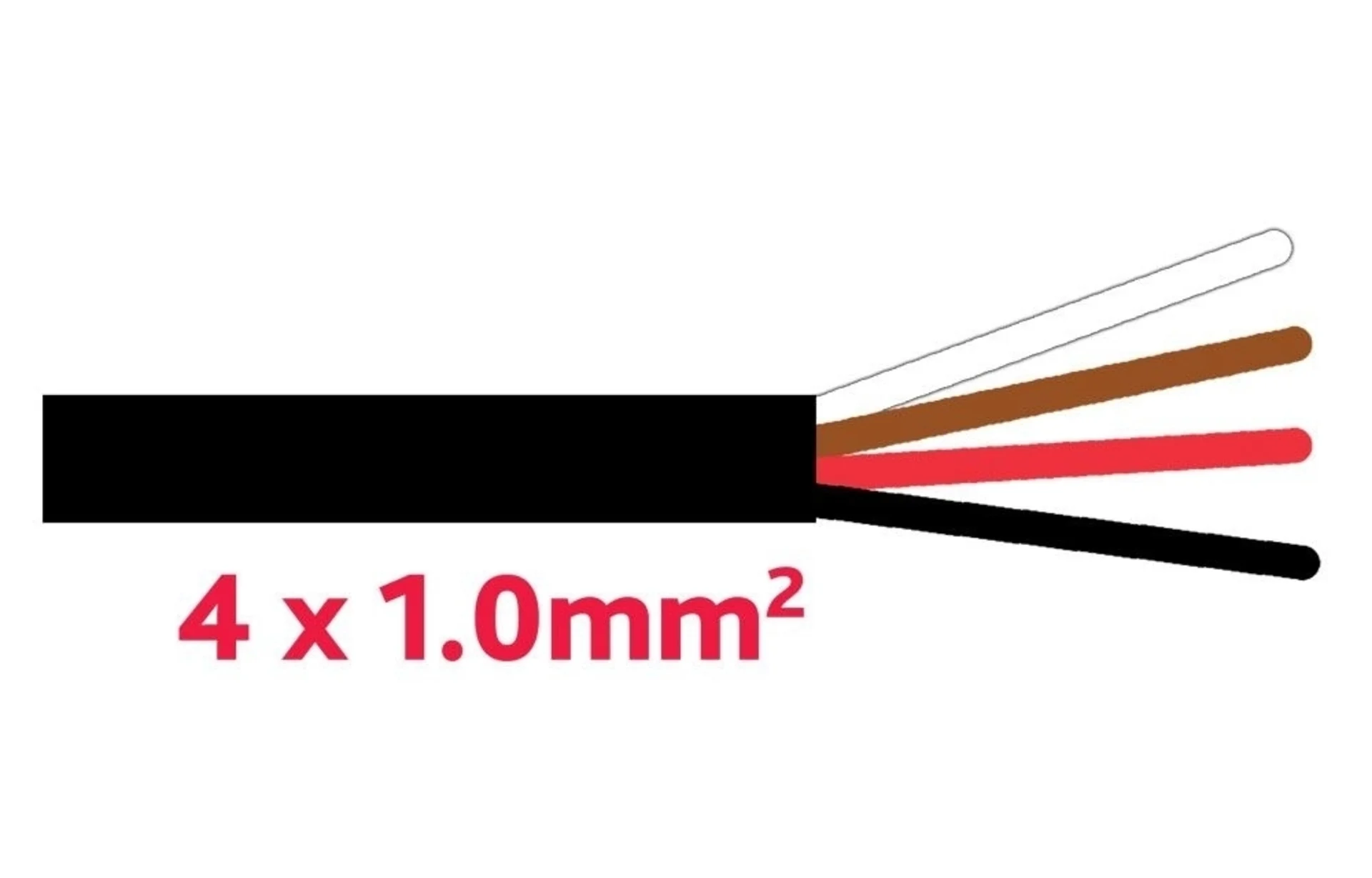Anhängerkabel 4x1.0 mm schwarz ø 7.2 mm ***ADR / GGVS ***