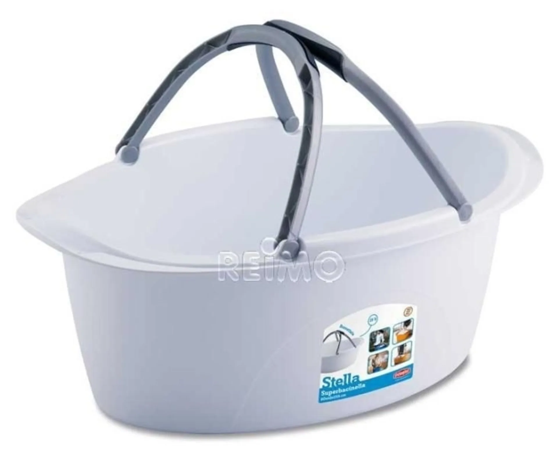 Présentoir de 30 bols/bacs 25l, couleurs assorties