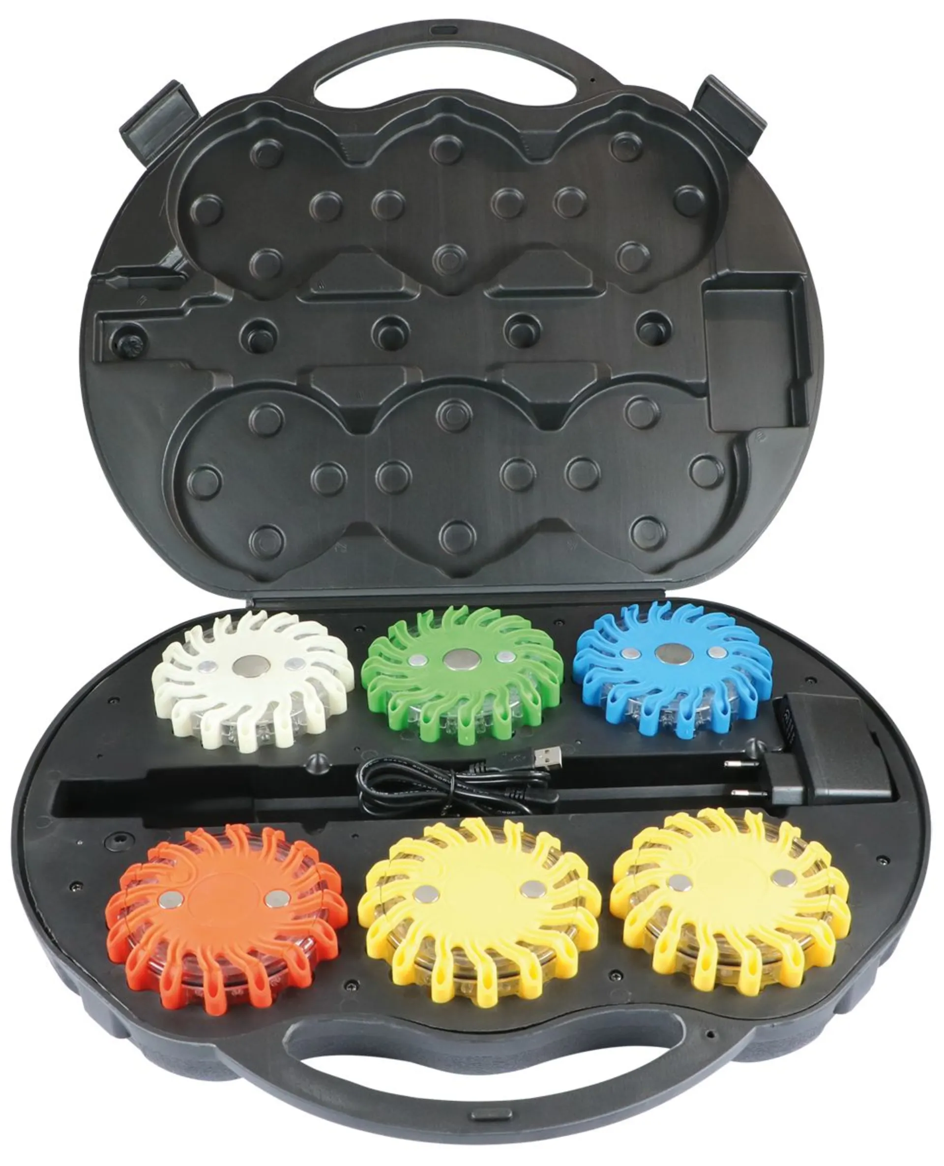 Koffer-Set mit 6 LED Warnblitzern nach Wahl ** Farbkombination nach Wahl **