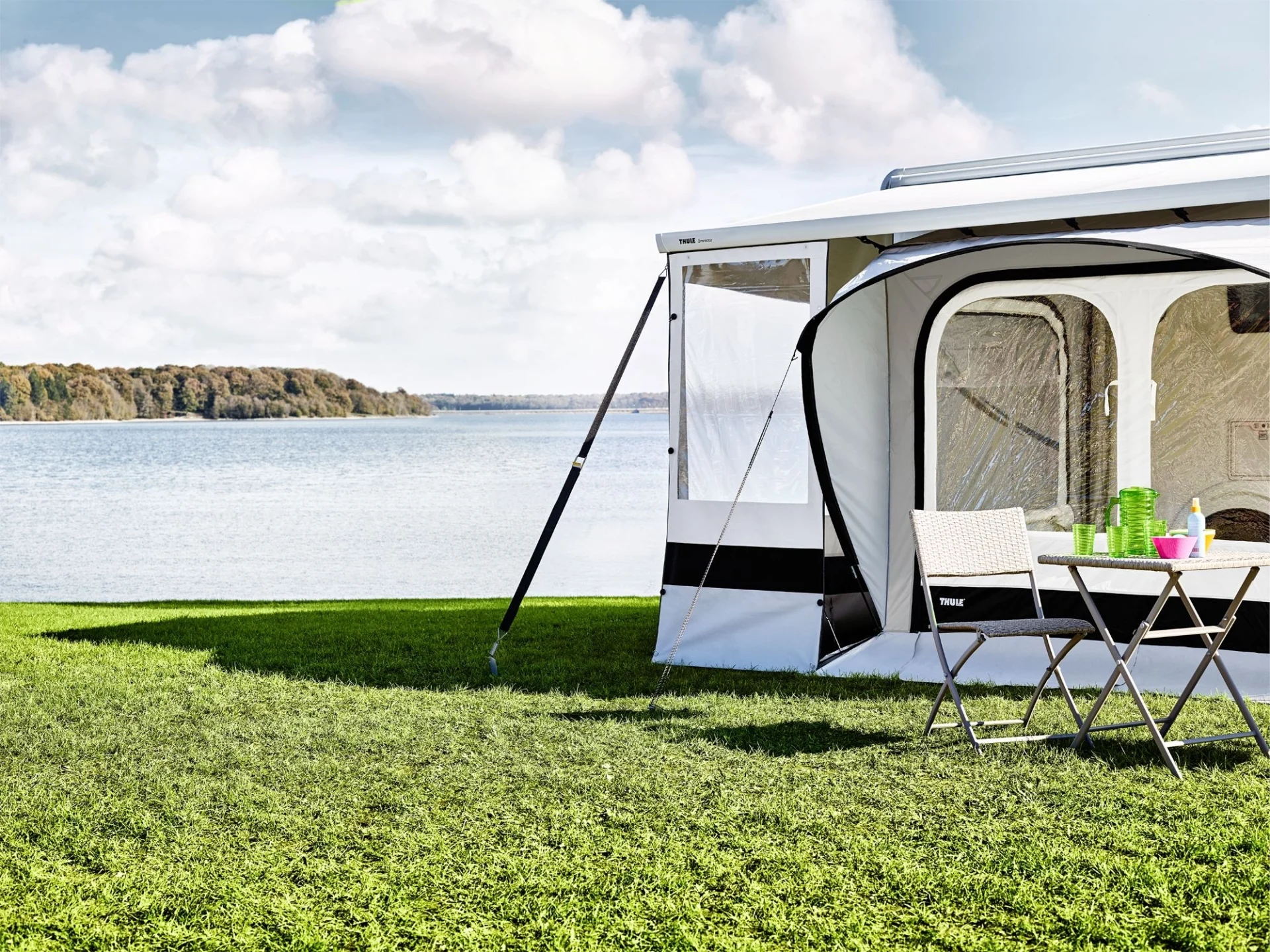 Thule Rain Blocker G2 Side Seitenwand Small Anbauhöhe 2,05 - 2,24 Meter Markisenauszug 2,5 Meter