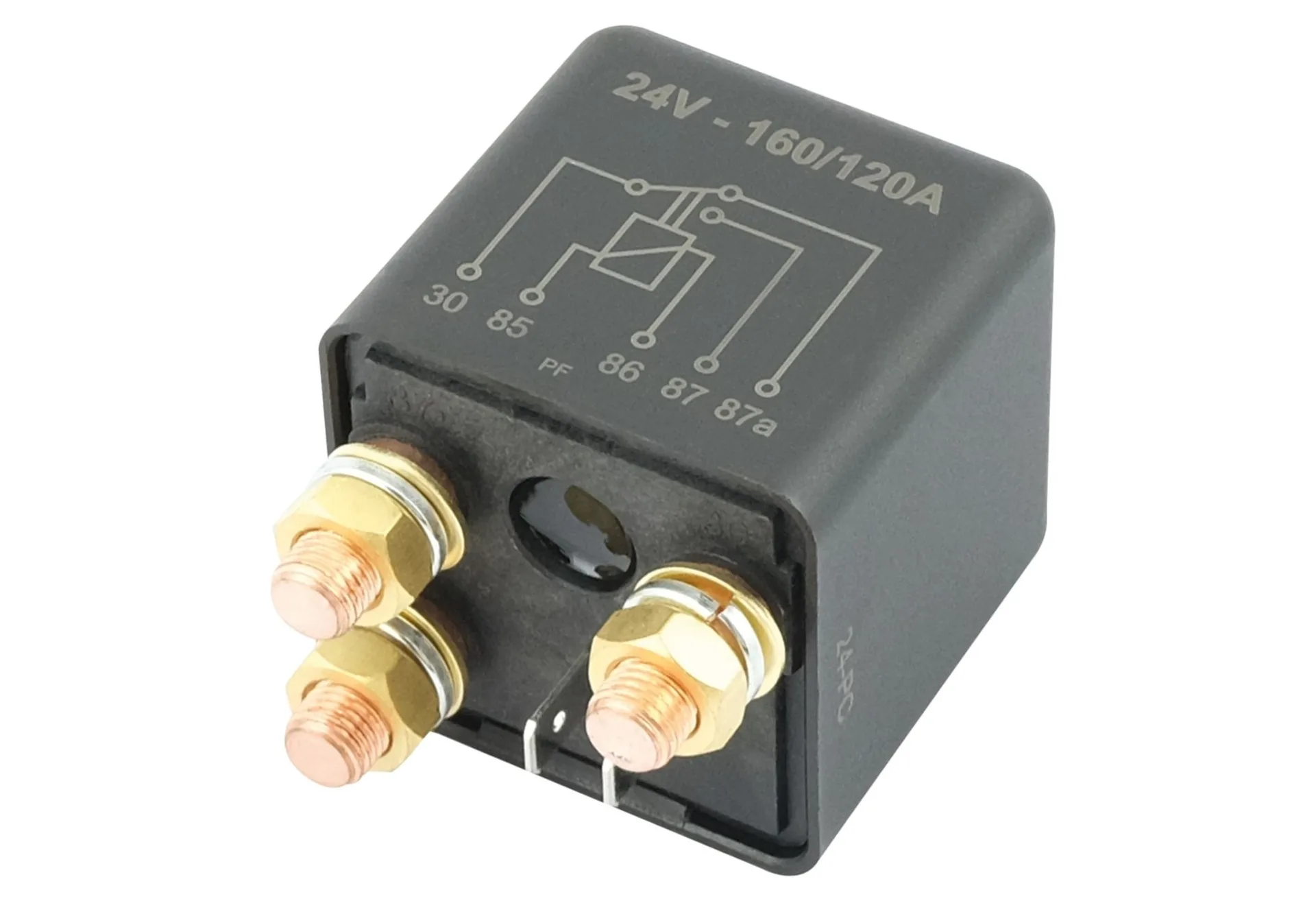 Hochleistungs-Wechslerrelais 24 V 160/120 A Wechsler 1 - 2, 3 x M6 Hochleistungs-Wechslerrelais 24 V 160/120 A Wechsler 1 - 2, 3 x M6