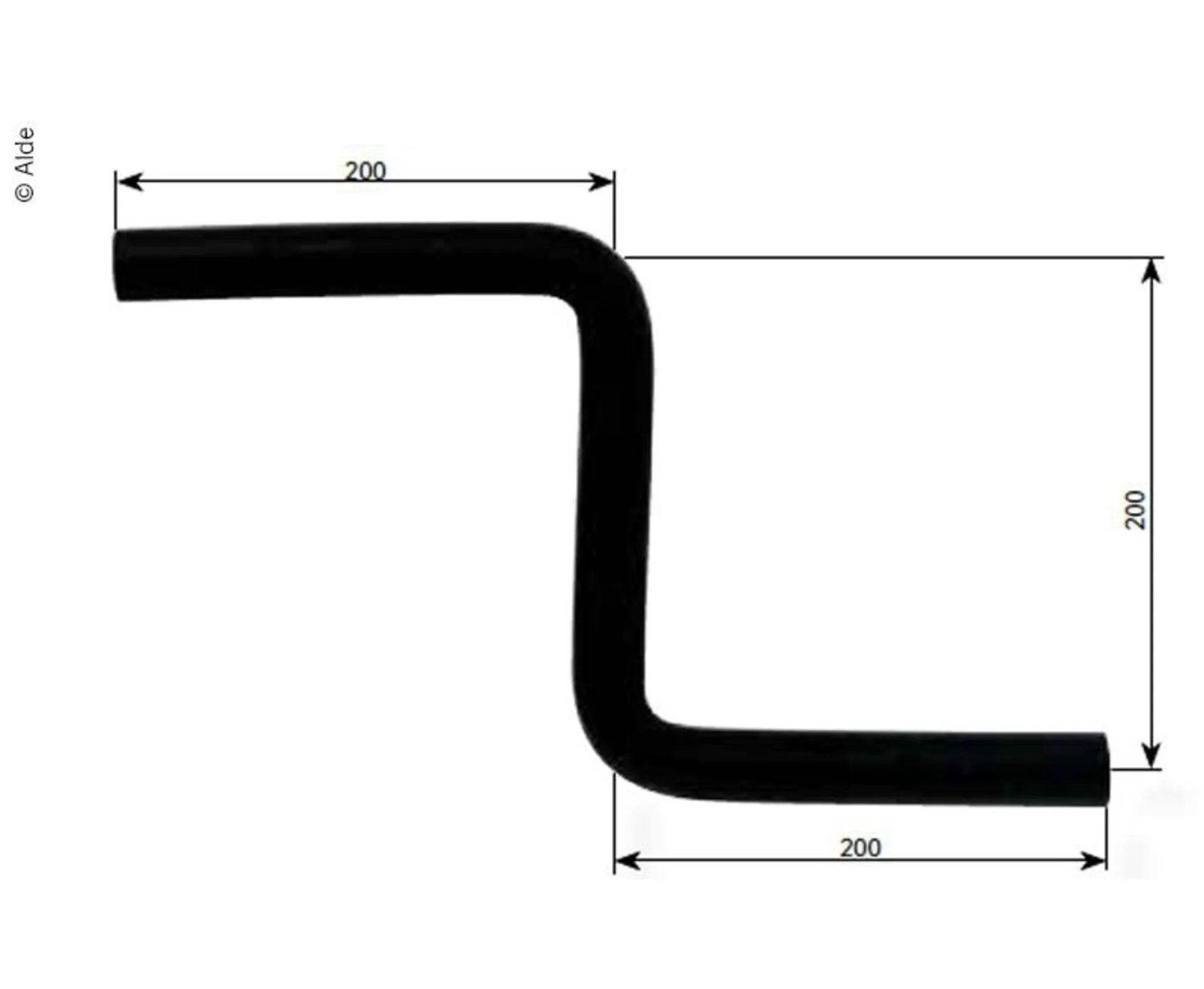 Gummi-S mit Bandklemmschelle 200x200x200mm
