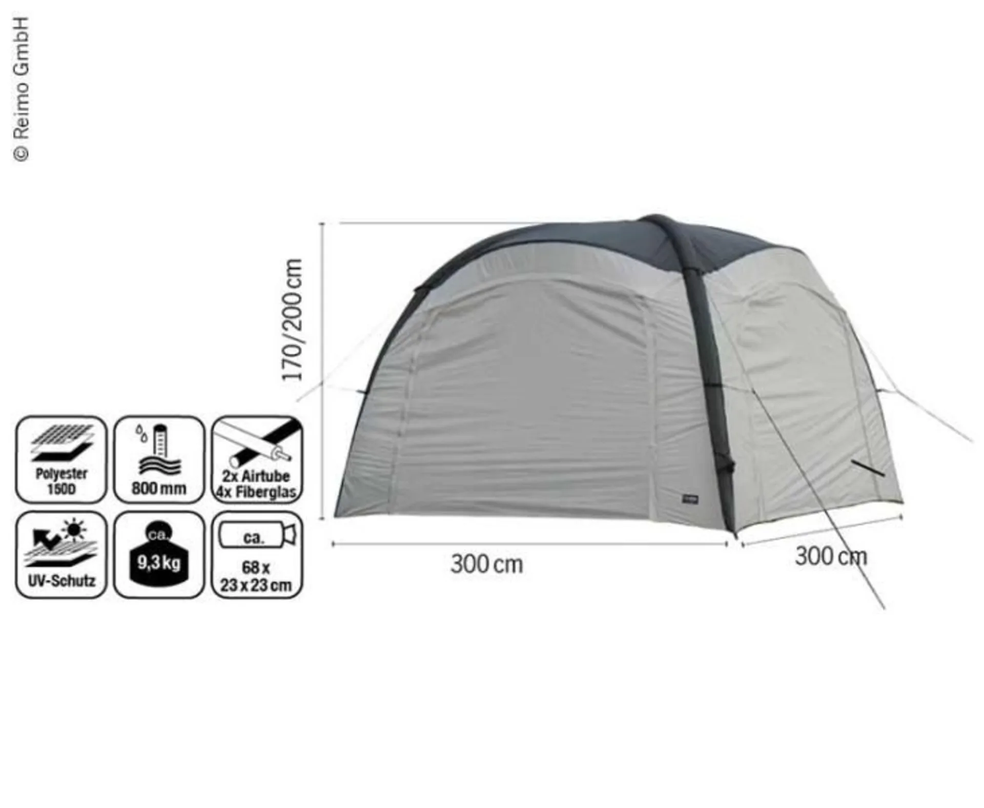 Luft-Pavillon MESSINA 3X3 Luft-Pavillon MESSINA 3X3
