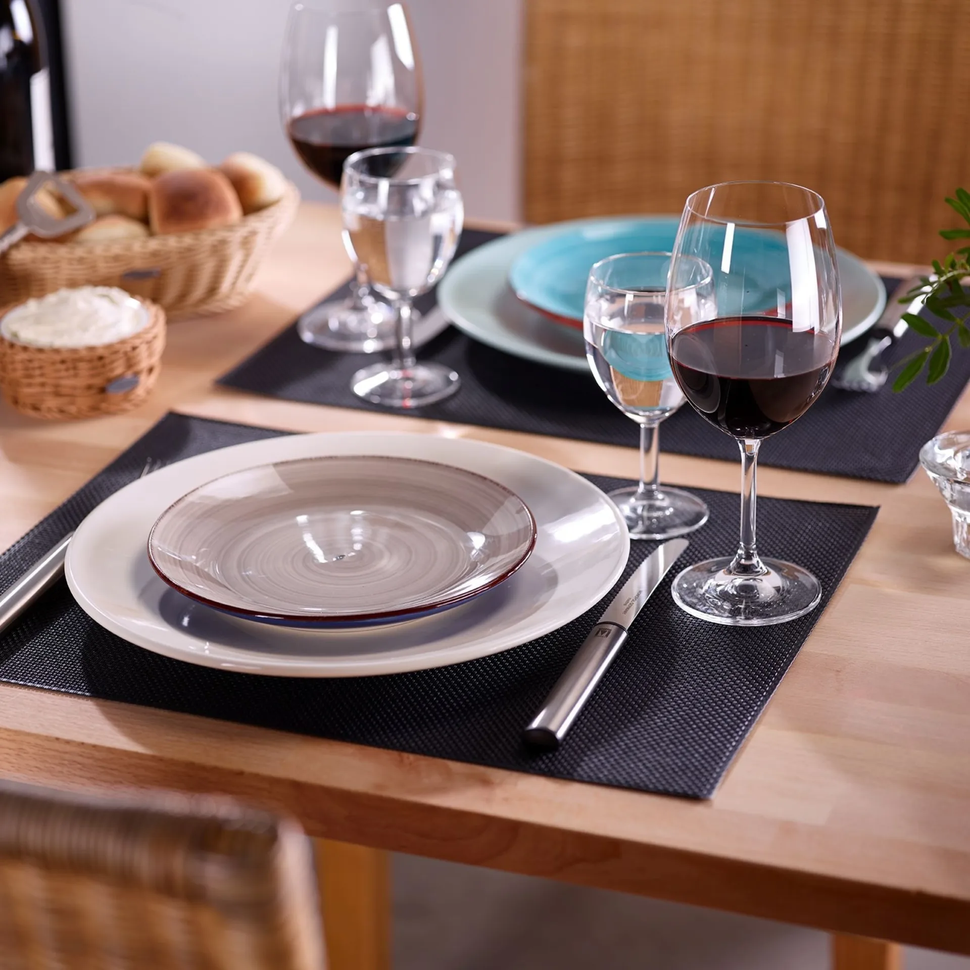 Westmark Uni, lot de 4 sets de table, 42 x 32 cm, noir
