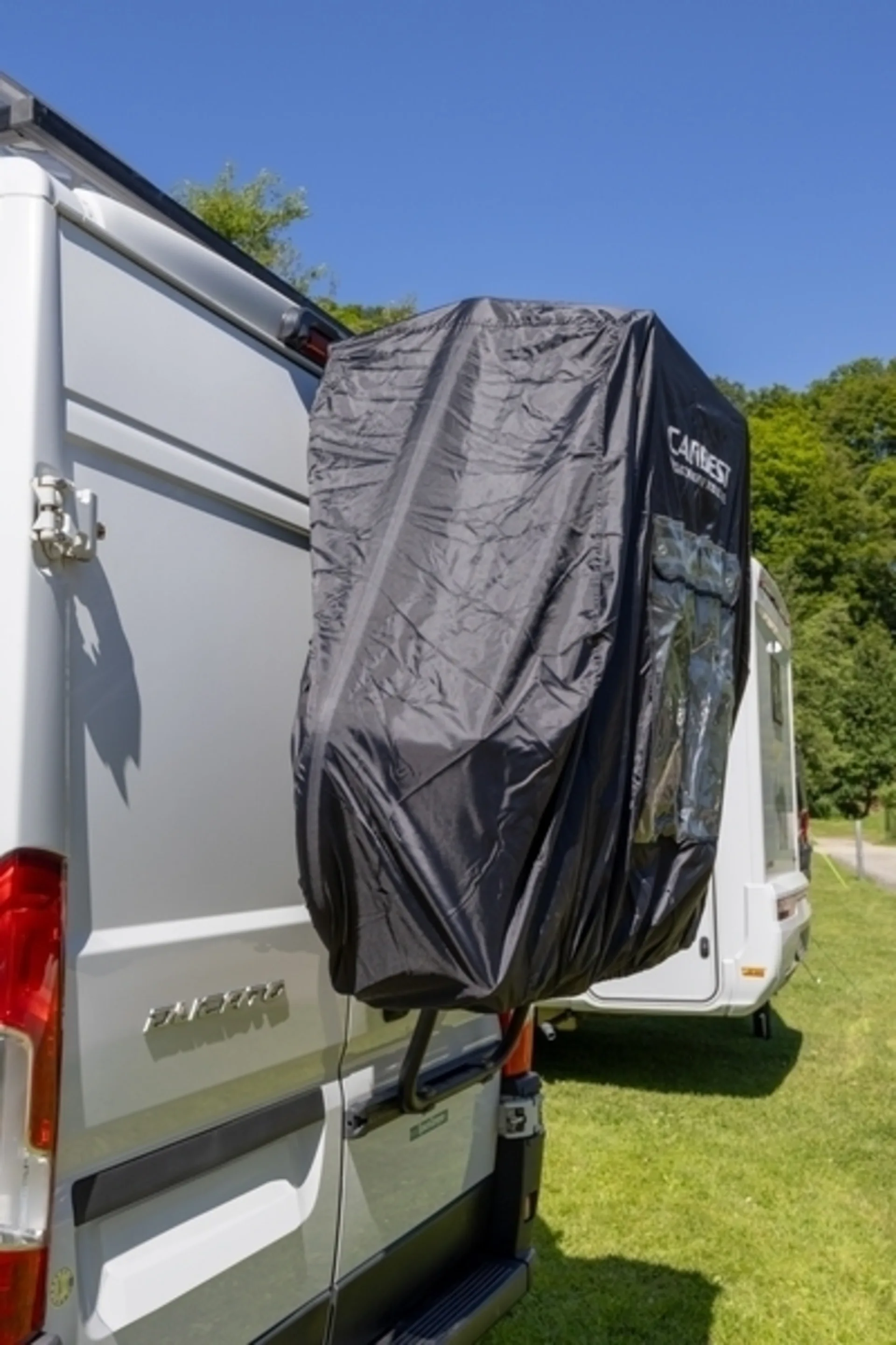 Carbest Housse de protection vélo pour 2-3 vélos avec poche pour panneau de signalisation