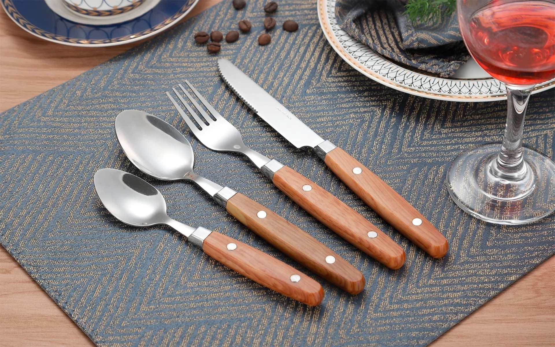 Gimex Wood Nature Line set de couverts 16 pcs.