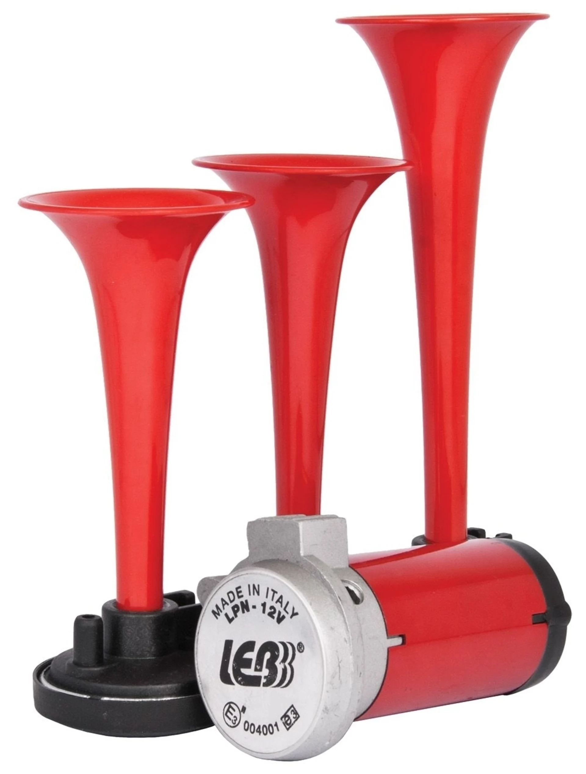Fanfares à compresseur rouge 3 sons 12V
