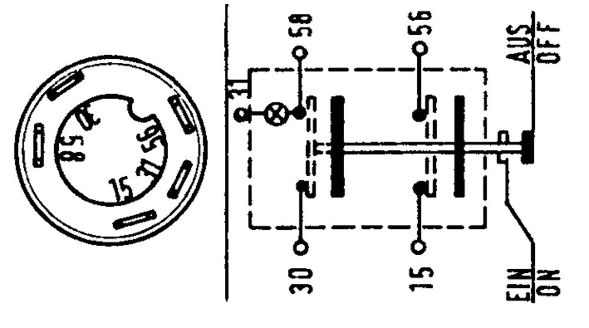 Pneutron bouton poussoir "feu de route" vert