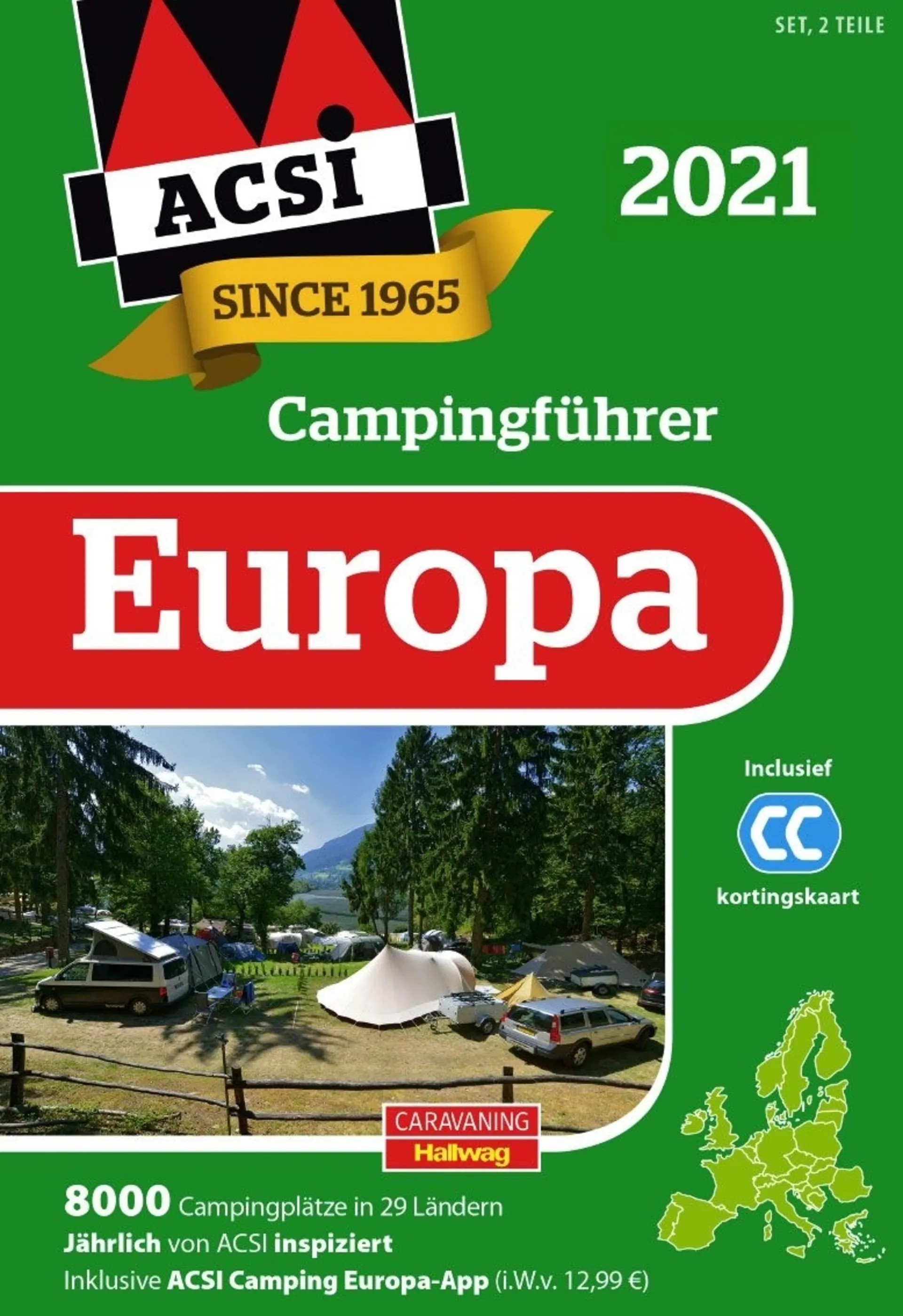 Guide de camping ACSI Europe 2021 y compris CampingCard E