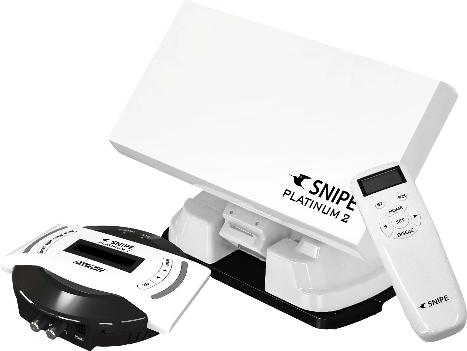 Antenne satellite plate entièrement automatique Selfsat SNIPE Platinum 2 avec GPS / Bluetooth / LNB simple