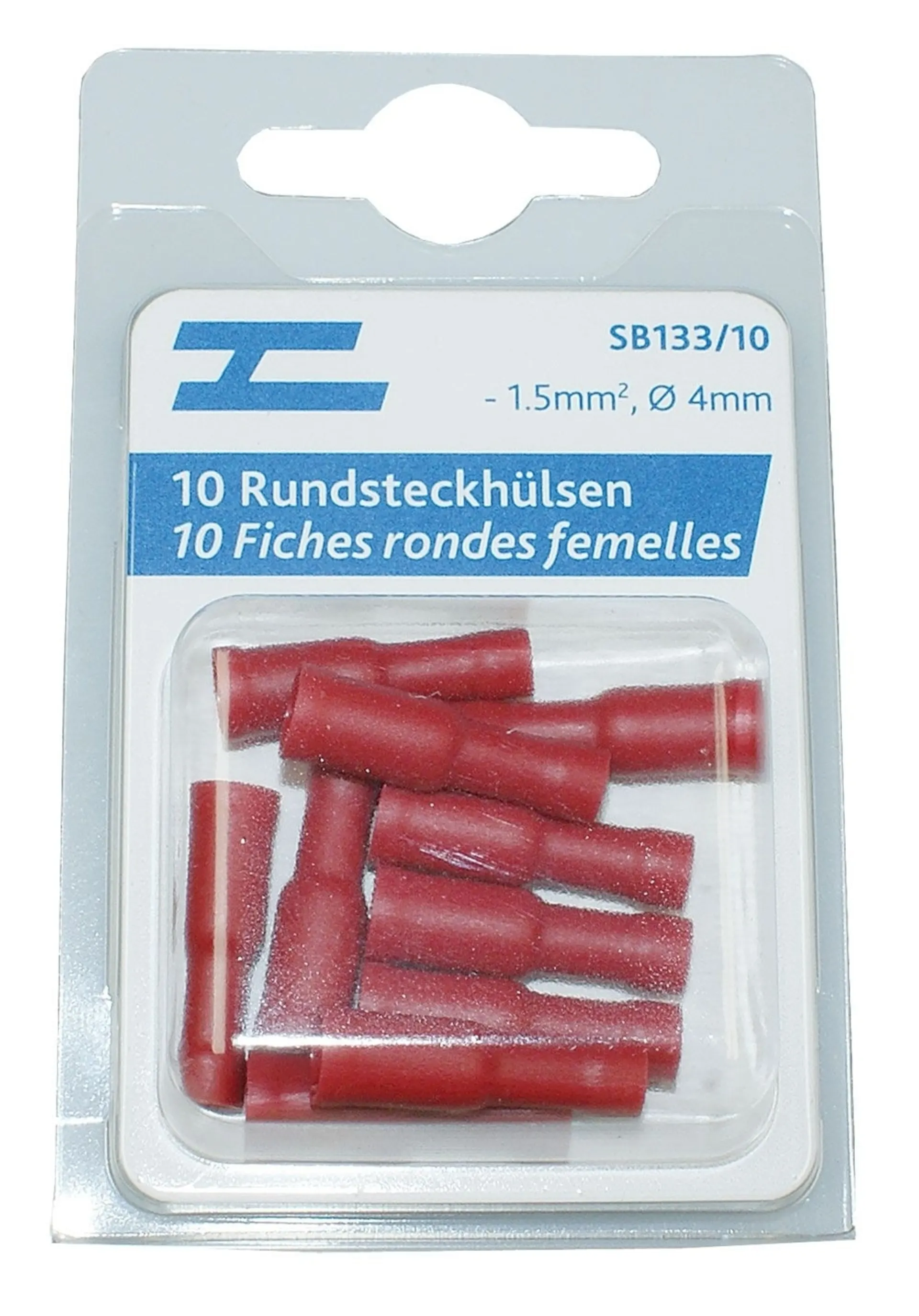 Rundsteckhülsen isoliert ø4mm rot