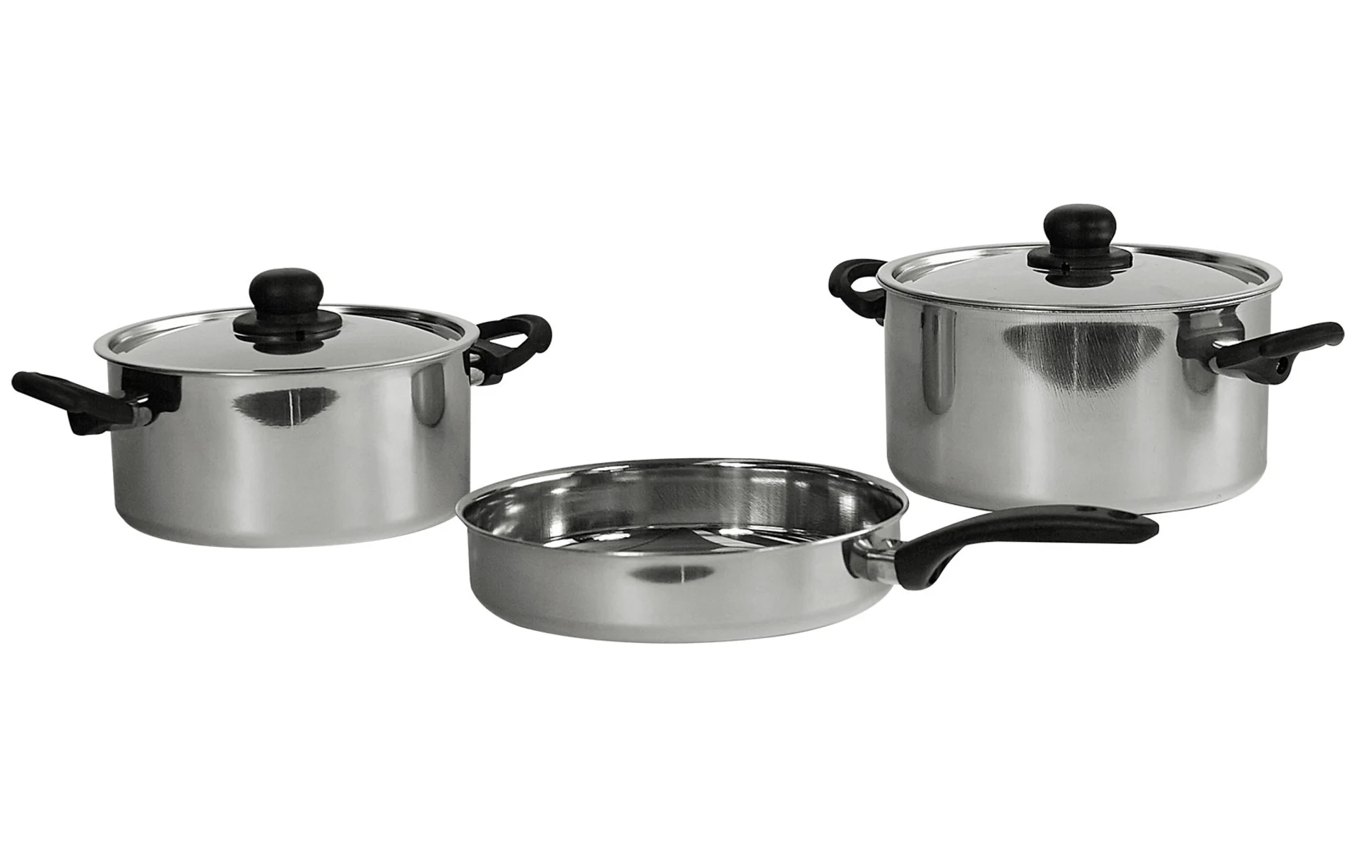 Berger Set de casseroles en acier inoxydable argenté 5 pièces
