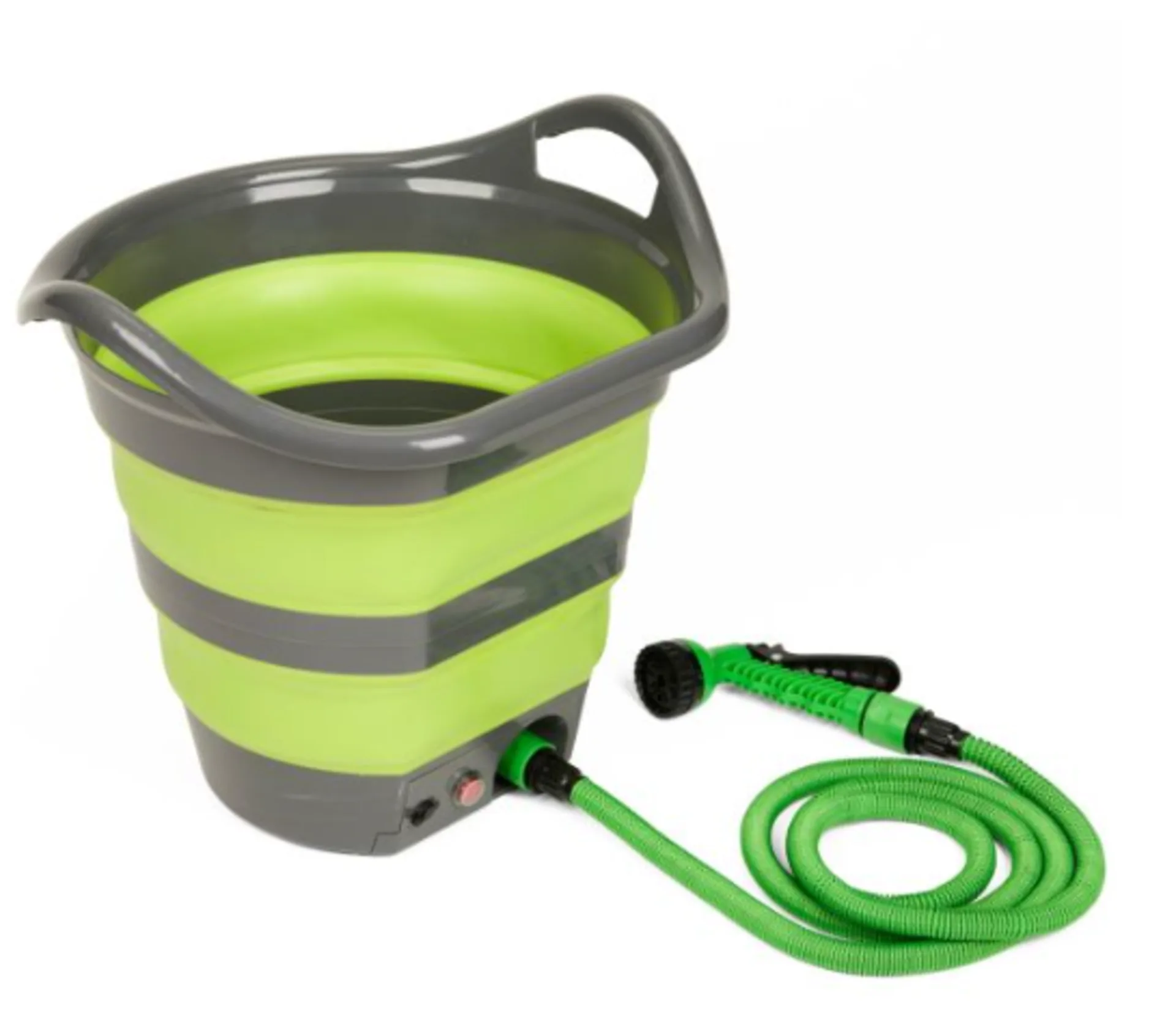 Falteimer 15 Liter mit Waschbrause, Mobildusche Akku Plus