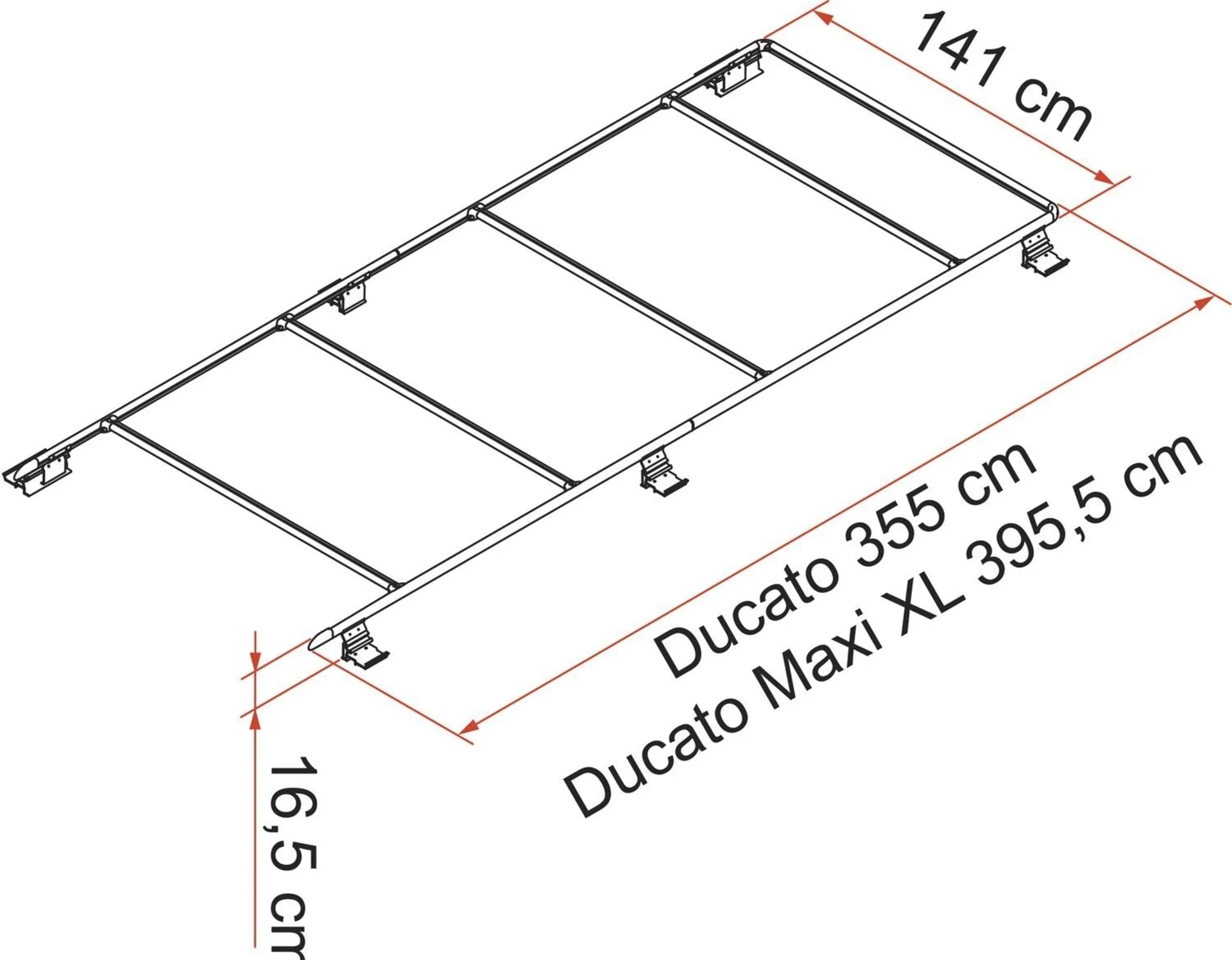 Fiamma Roof Rail Ducato Dachreling