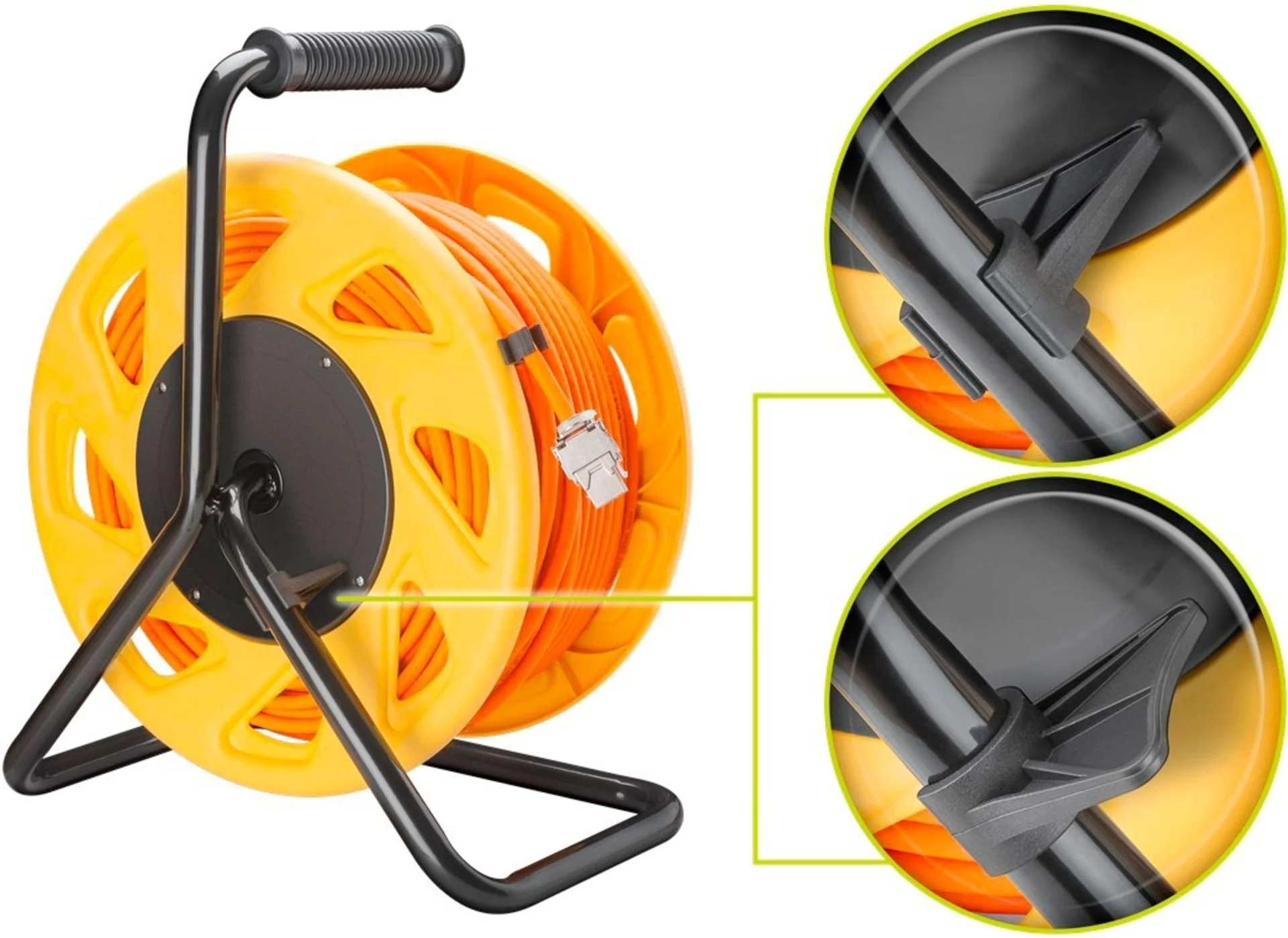 Enrouleur de câble réseau Goobay CAT 7A, 90 m