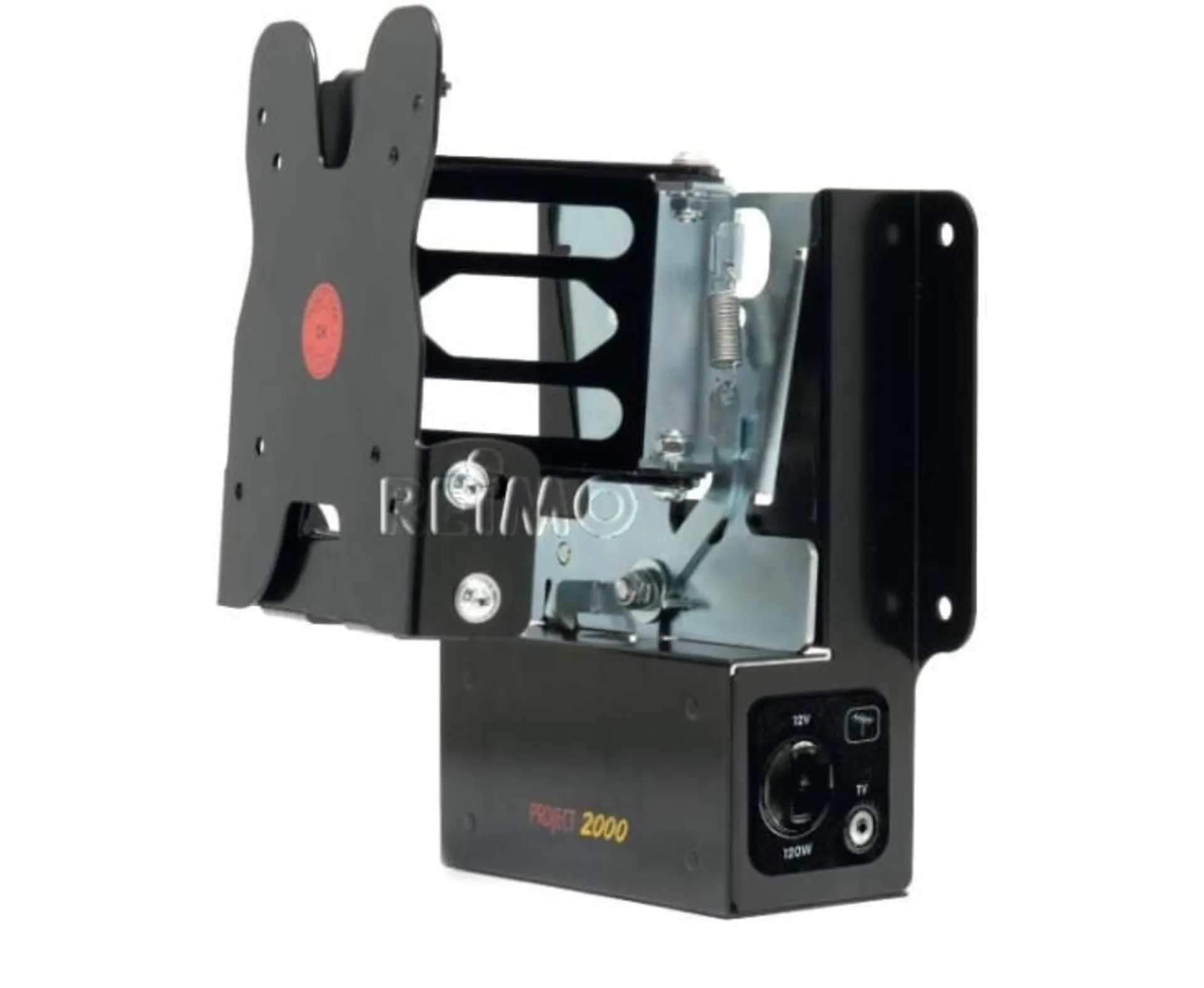 Support mural TV amovible avec prise 12V et d'antenne et système de changement rapide pour les appareils TFT