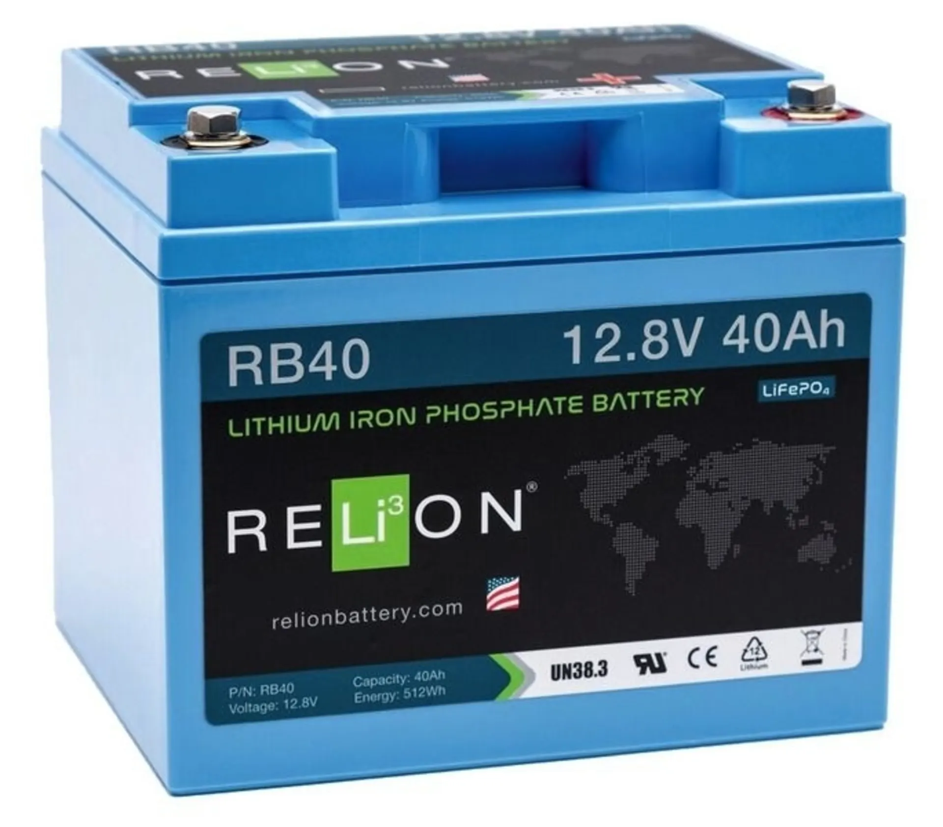 Relion Deep Cycle Lithium Eisenphosphat Batterie 12V 100Ah