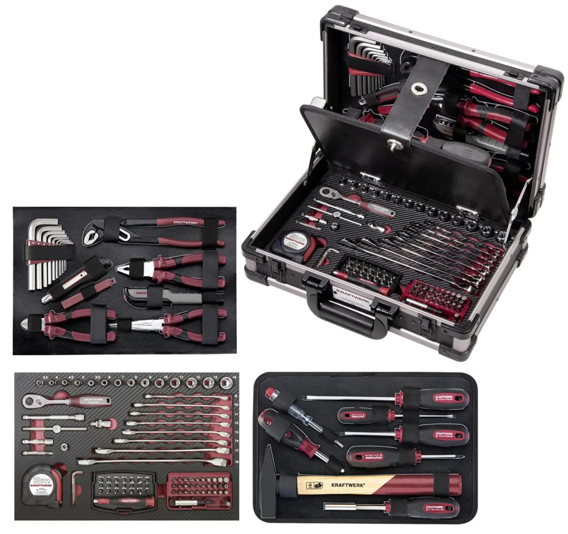 Coffre à outils professionnel en aluminium KW PB HT, 123 pcs.