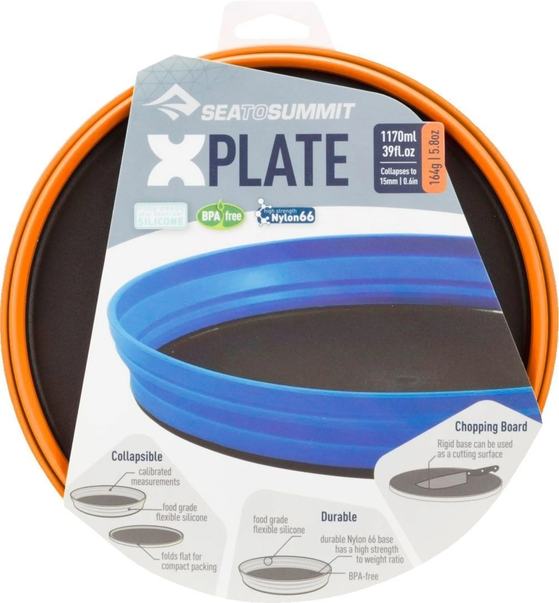 Sea to Summit X-Plate Teller zusammenklappbar orange 1170 ml