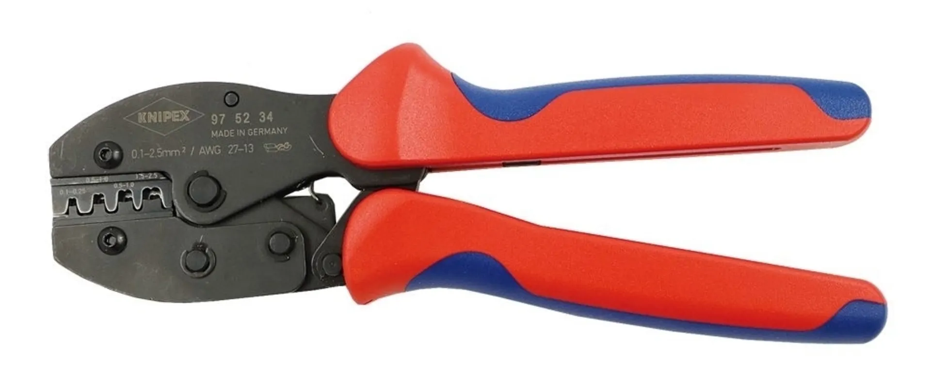 Knipex Presszange für kleine KS 0.1 - 2.5 mm2 für blanke Faston Kabelschuhe 0.1 - 2.5 mm2