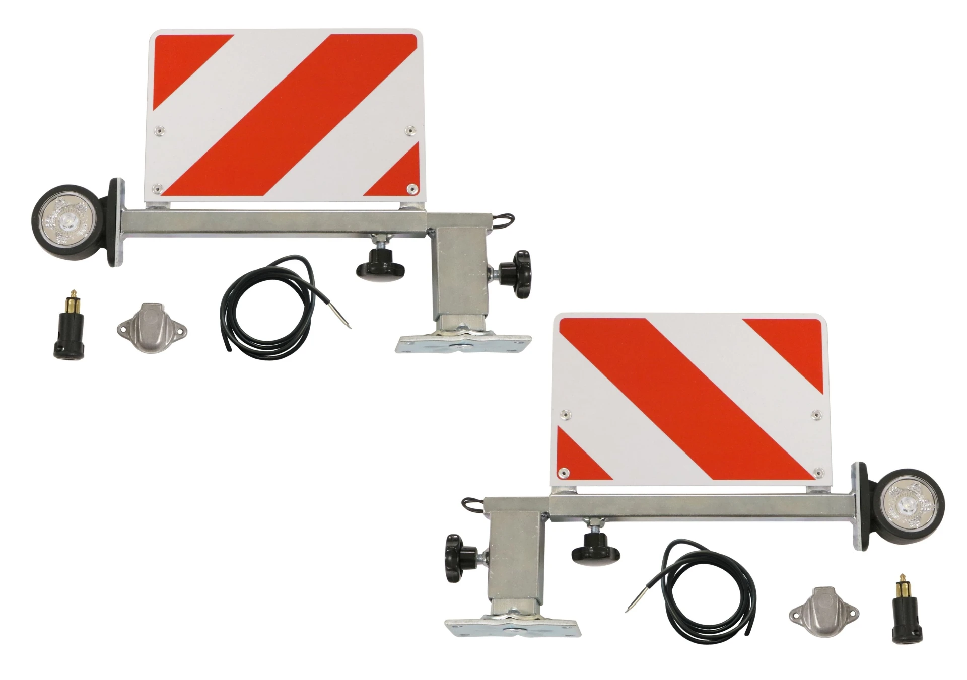 2 x Doppelradmarkierungssatz LED, ausziehbar 360 - 550 mm, horizontale Schwenkung
