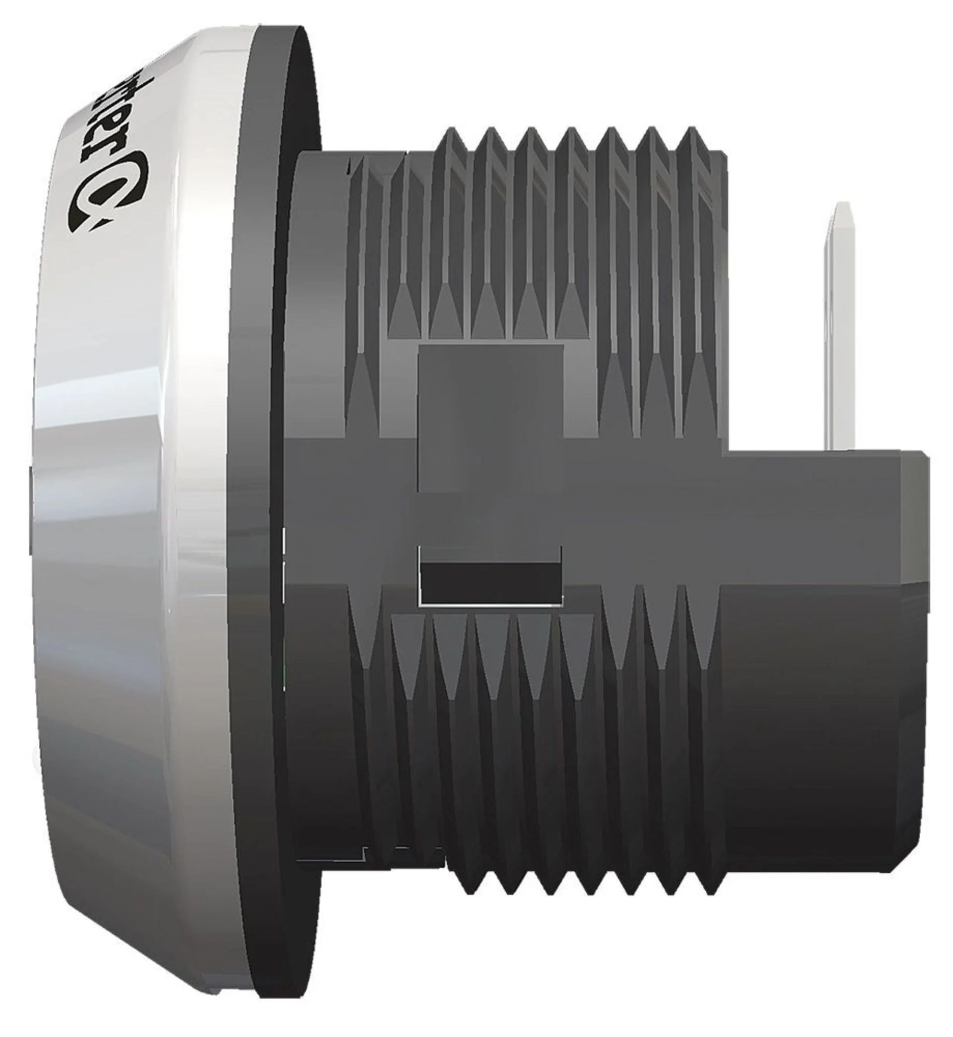 Einbausteckdose Fronteinbau - 1 x USB-A ø 30 mm, 12/24 V --> 2.1 A, für Apple und Android