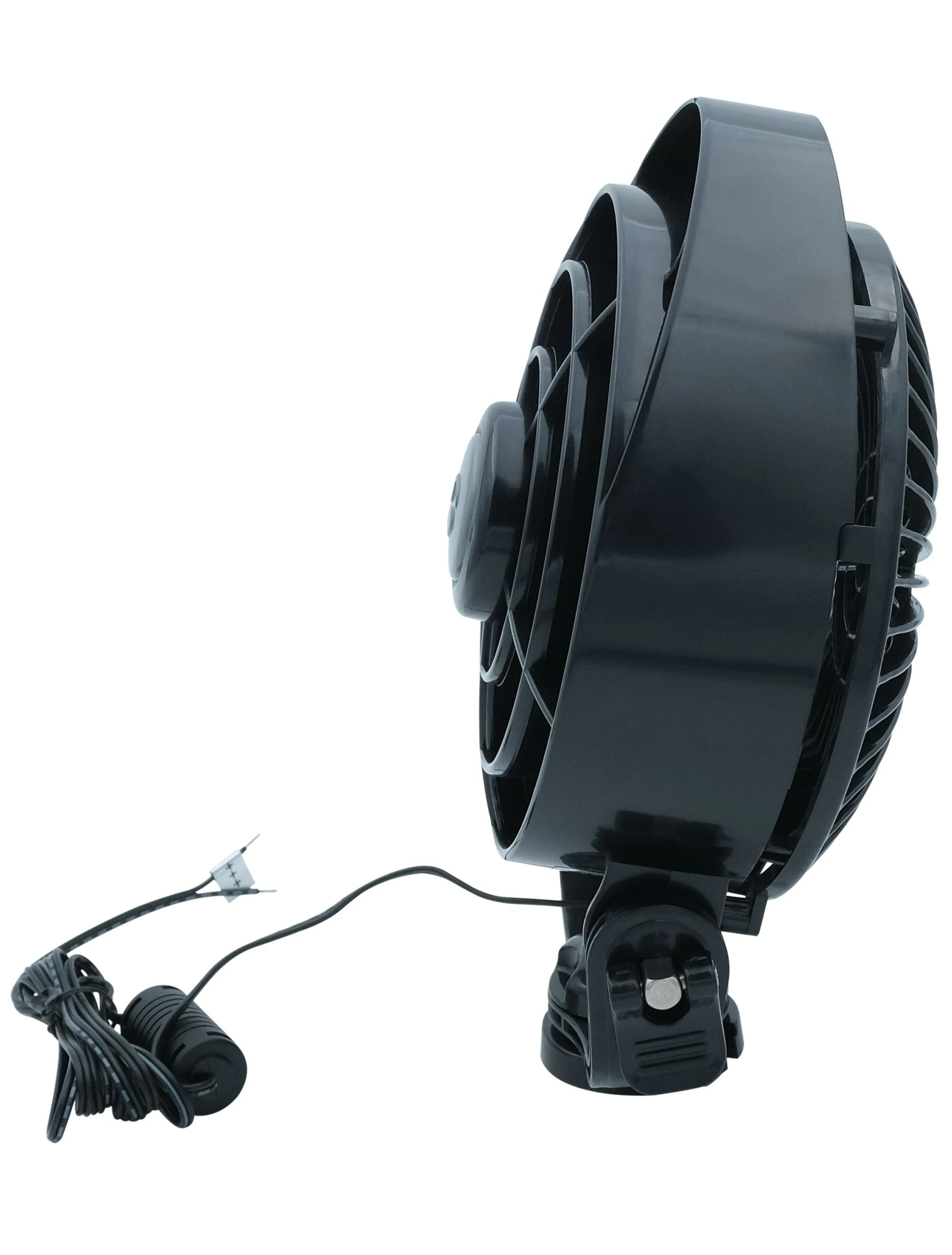 Seekr - Ventilateur Bora 12 V noir, 3 vitesses, ø 127 mm, hauteur : 240 mm, profondeur : 90 mm, 3,24 W Seekr - Ventilateur Bora 12 V noir, 3 vitesses, ø 127 mm, hauteur : 240 mm, profondeur : 90 mm, 3,24 W