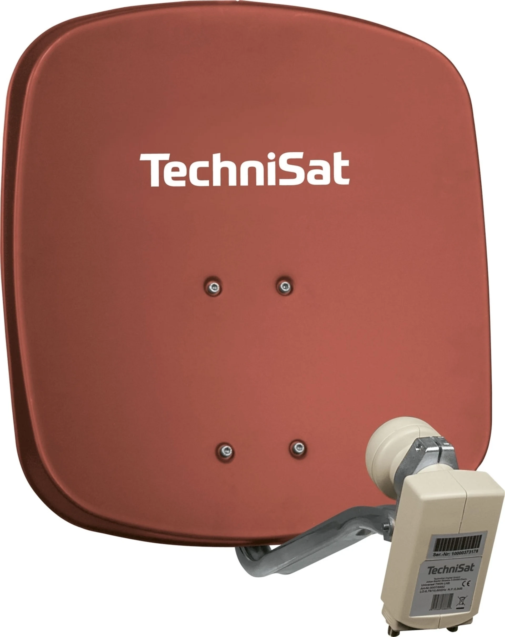 Antenne satellite TechniSat DigiDish 45 (LNB double universel), rouge brique