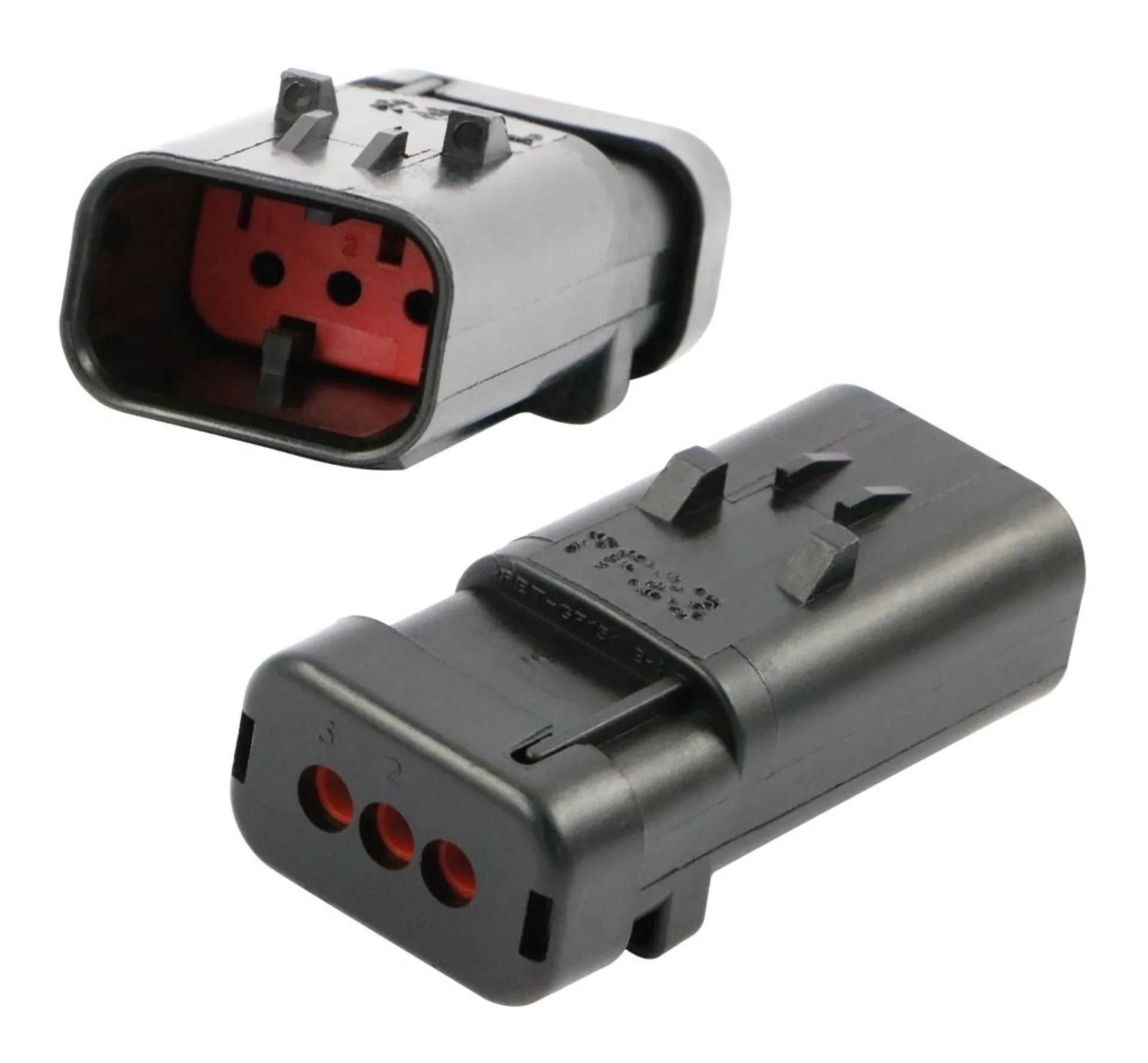 AMPSeal 16 - Boîtier de connecteur à 3 broches, Key A rouge, 3 broches
