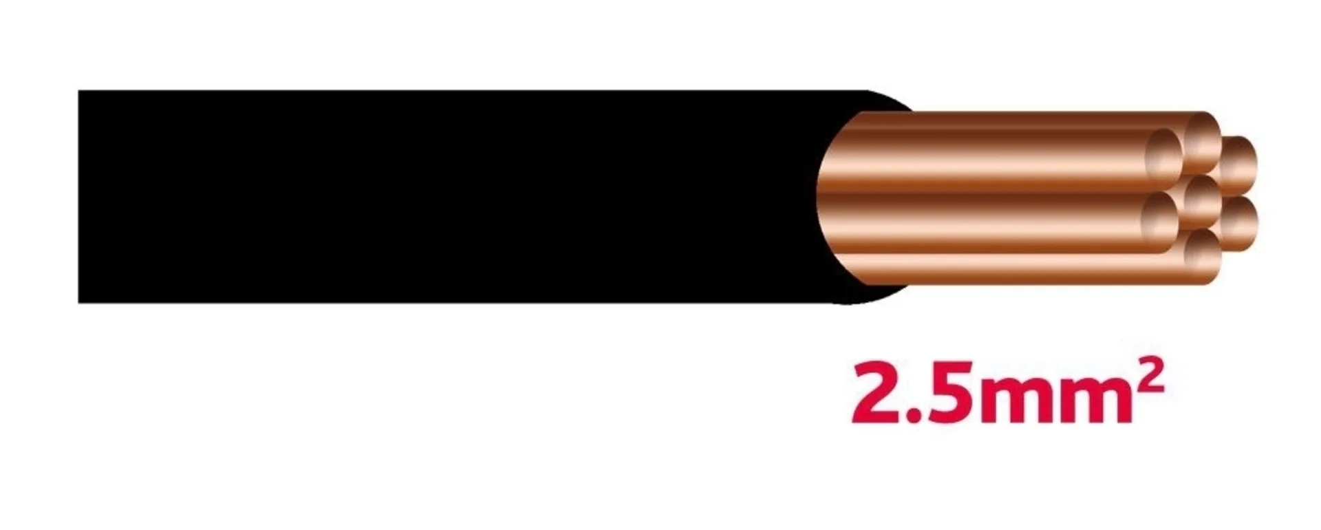 SGF Autolichtkabel 2.5mm2 schwarz