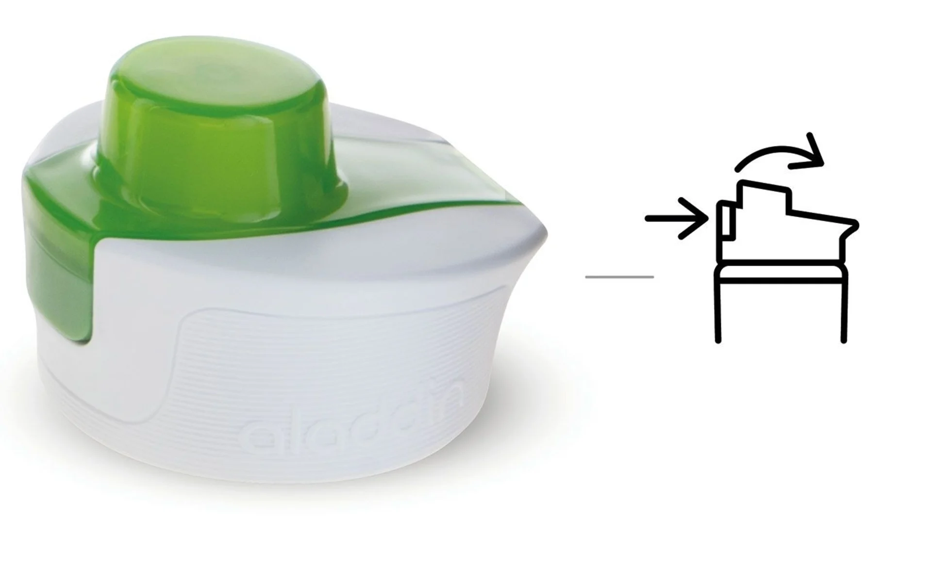 Aladdin Active Hydration Tracker Trinkflasche 0,8 Liter Grün