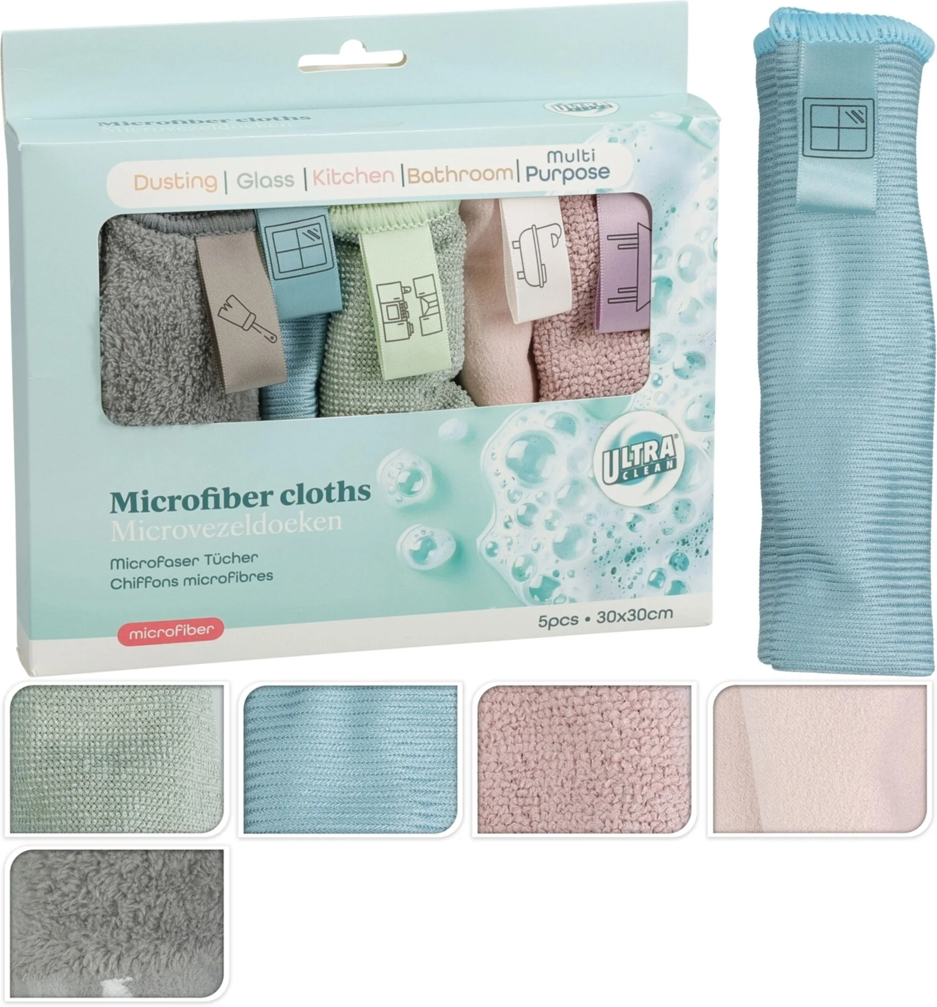 Microfasertuch 5er Set 30x30cm Microfasertuch 5er Set 30x30cm