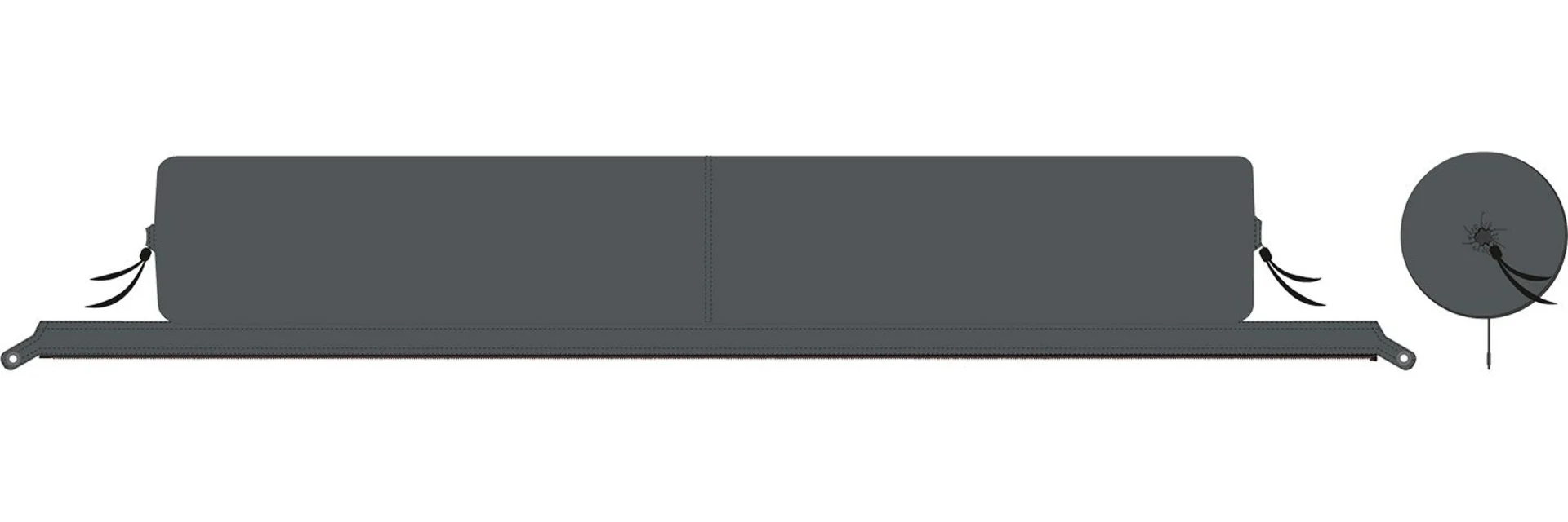 Bent Kissenrolle Zip-XL Lounger steel grey