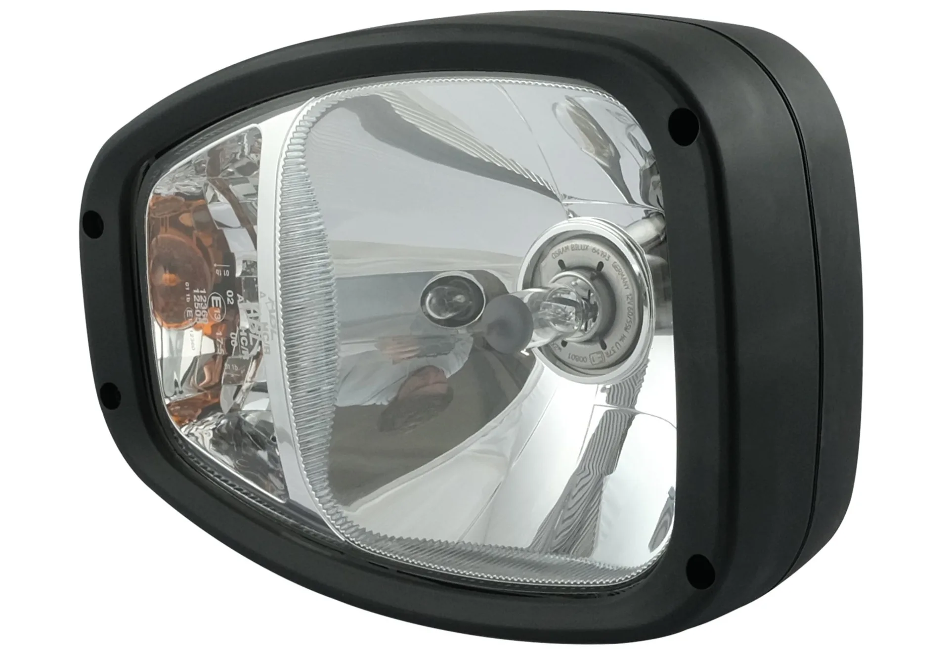 ABL - Halogen Aufbauscheinwerfer links + rechts 12 V, vertikale Montage Fern- und Abblendlicht (inkl. Blinker) Bef. hinten