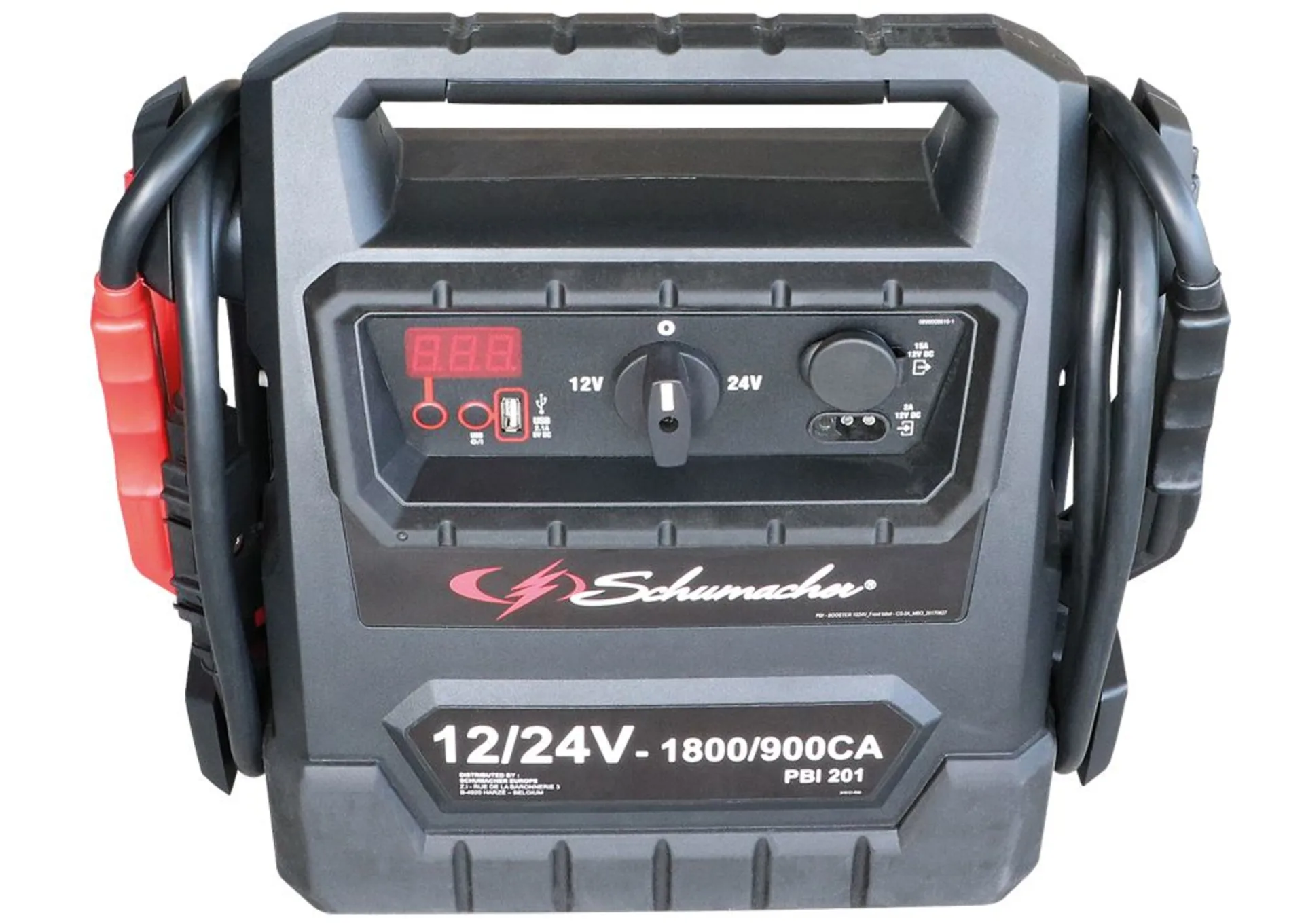 Start Booster 12 V / 24 V 4’600/2’300 A-peak 2 x 22 Ah 1800/900CA mit automatischem Ladegerät 12 V / 2 A