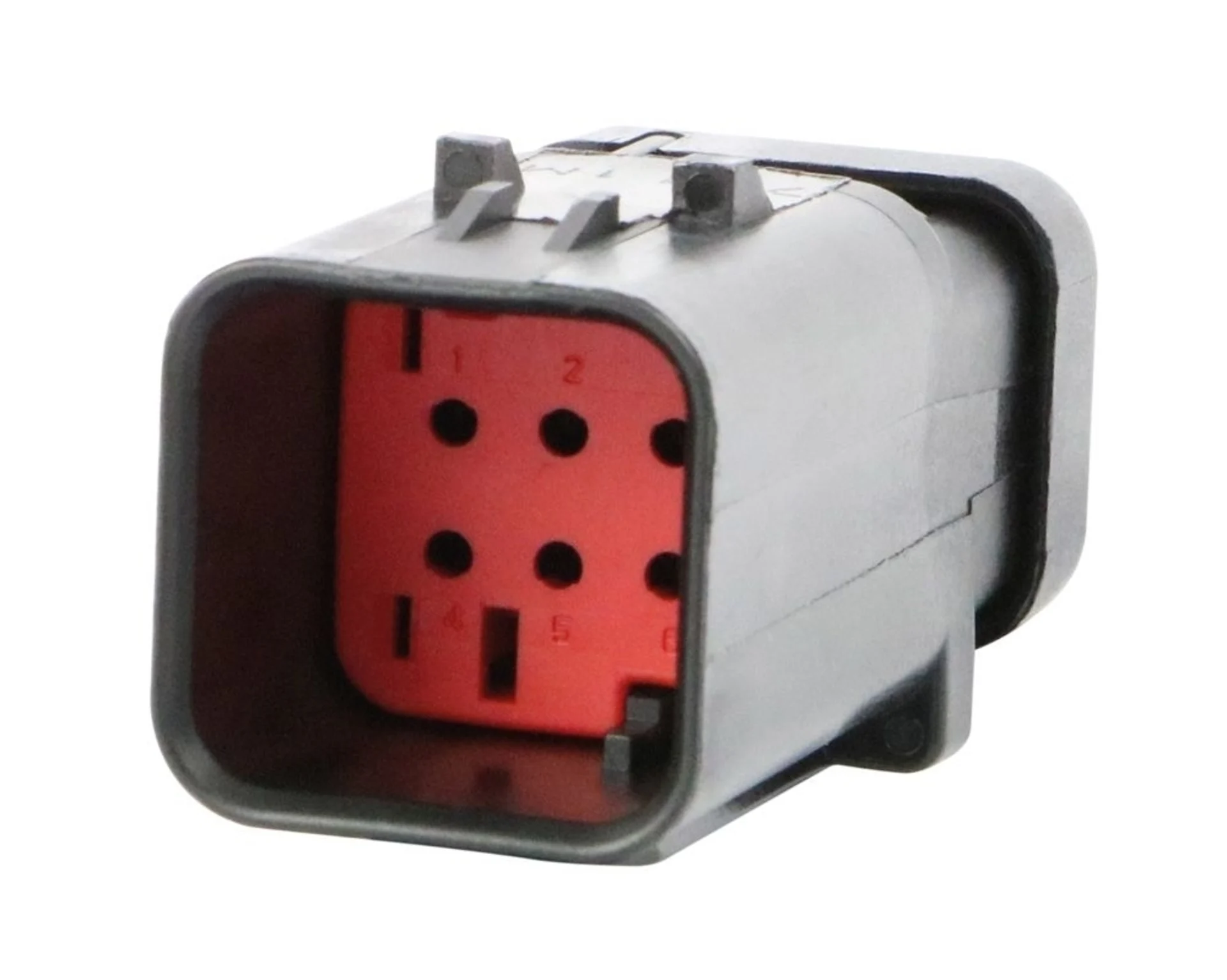 AMPSeal 16 - Boîtier de connecteur à 6 broches, Key A rouge, 6 broches