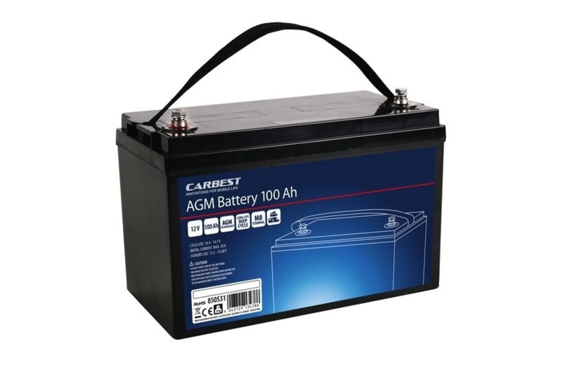 AGM-Power Line Batterie 100 Ah für Reisemobile