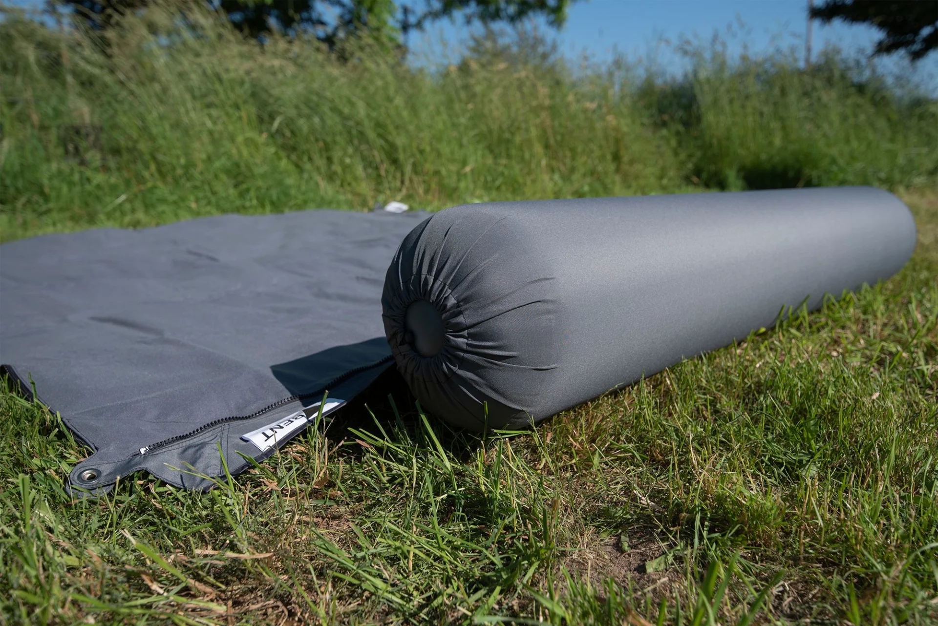 Bent verbindbarer Teppich Zip Carpet 250 x 250 cm Uni steel grey