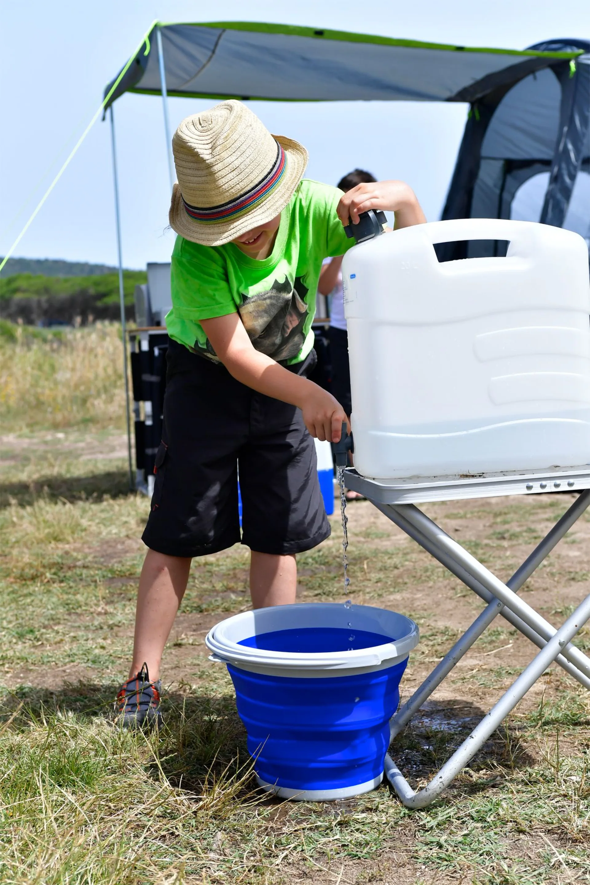 Berger Seau pliable 10 litres bleu / gris