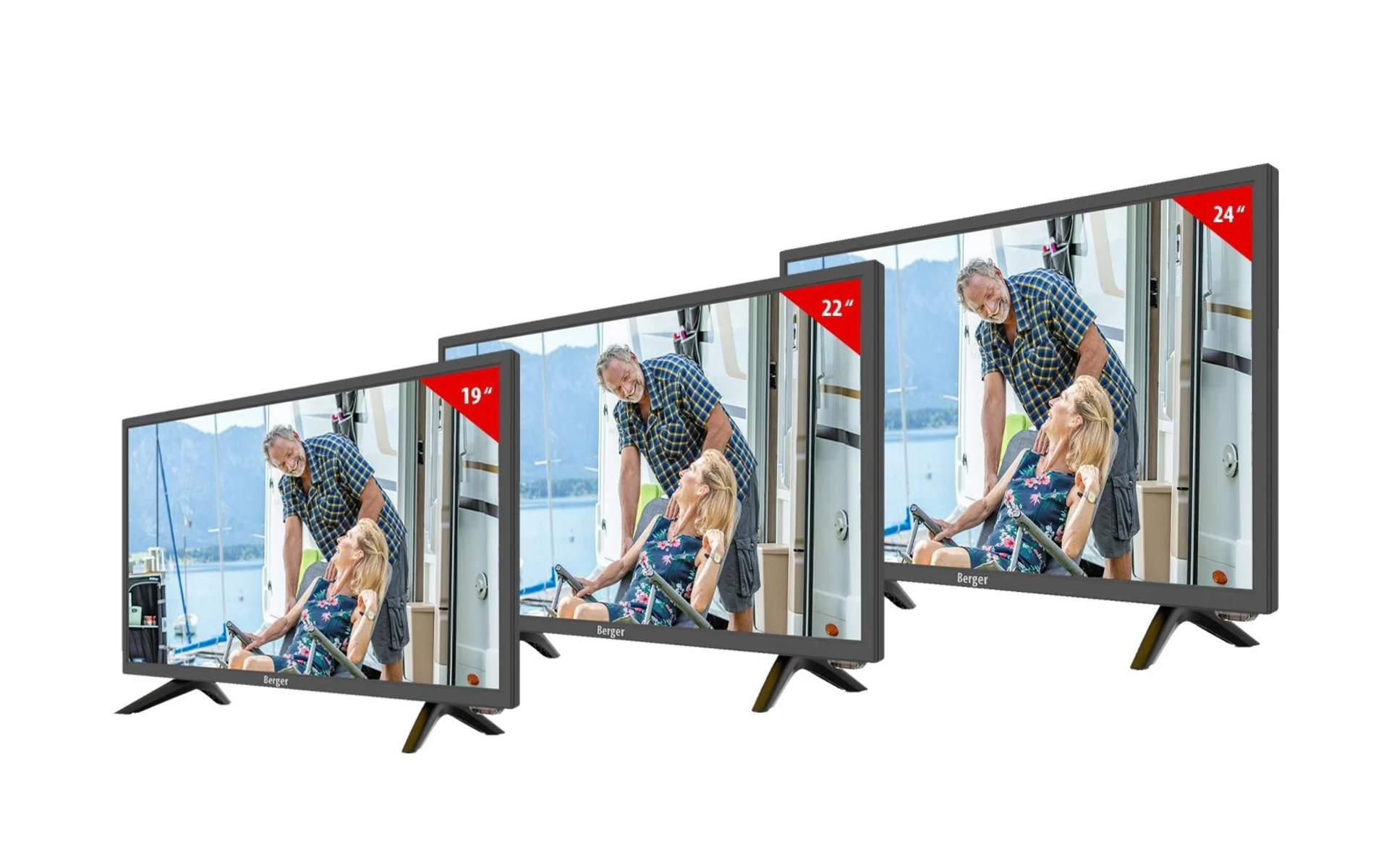 Berger Camping Smart-TV LED Fernseher mit Bluetooth 22 Zoll