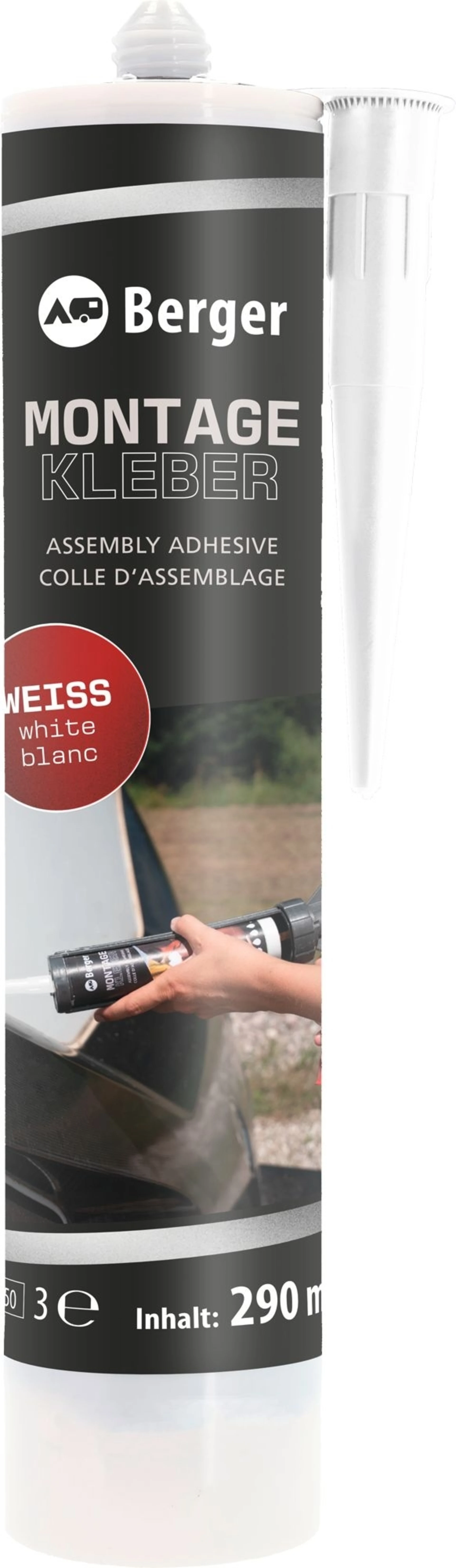 Berger MS 1-2 Colle de montage, collage et étanchéité, blanche, 290 ml Berger MS 1-2 Colle de montage, collage et étanchéité, blanche, 290 ml