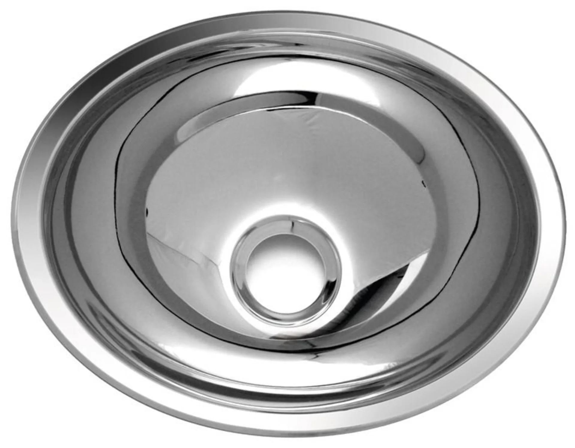 Lavabo ovale en acier inoxydable