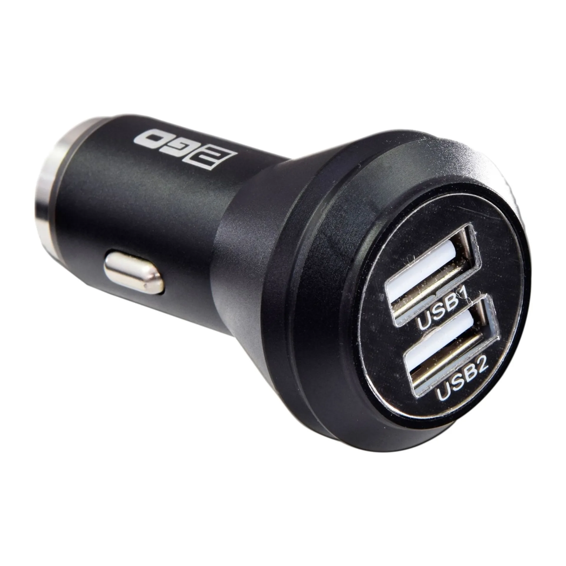 2GO Chargeur allume-cigare noir 2xUSB 12 V / 24 V