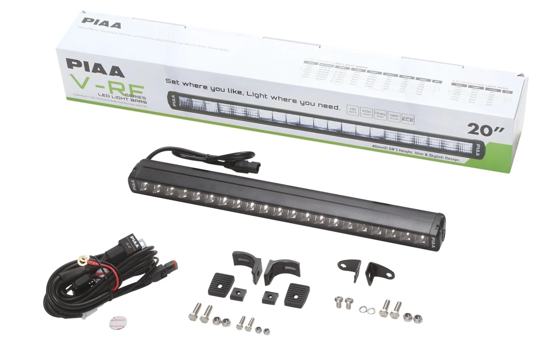 PIAA LED-Fernscheinwerfer Lighbar 20’’ 12/24 V 522 × 40 x 53 mm, 9’250 lm, homologiert, Ref. 50 PIAA LED-Fernscheinwerfer Lighbar 20’’ 12/24 V 522 × 40 x 53 mm, 9’250 lm, homologiert, Ref. 50