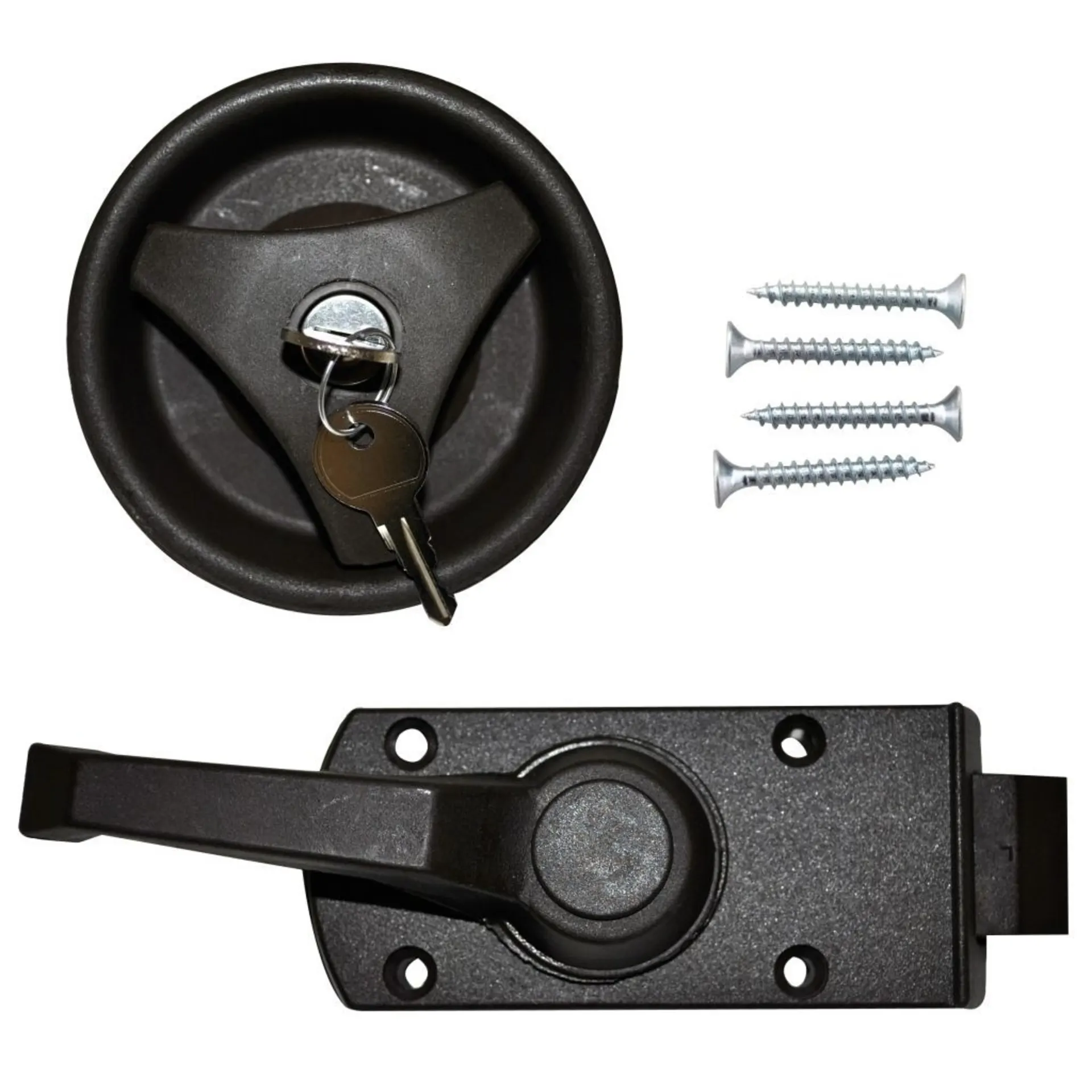 Serrure de porte marron foncé