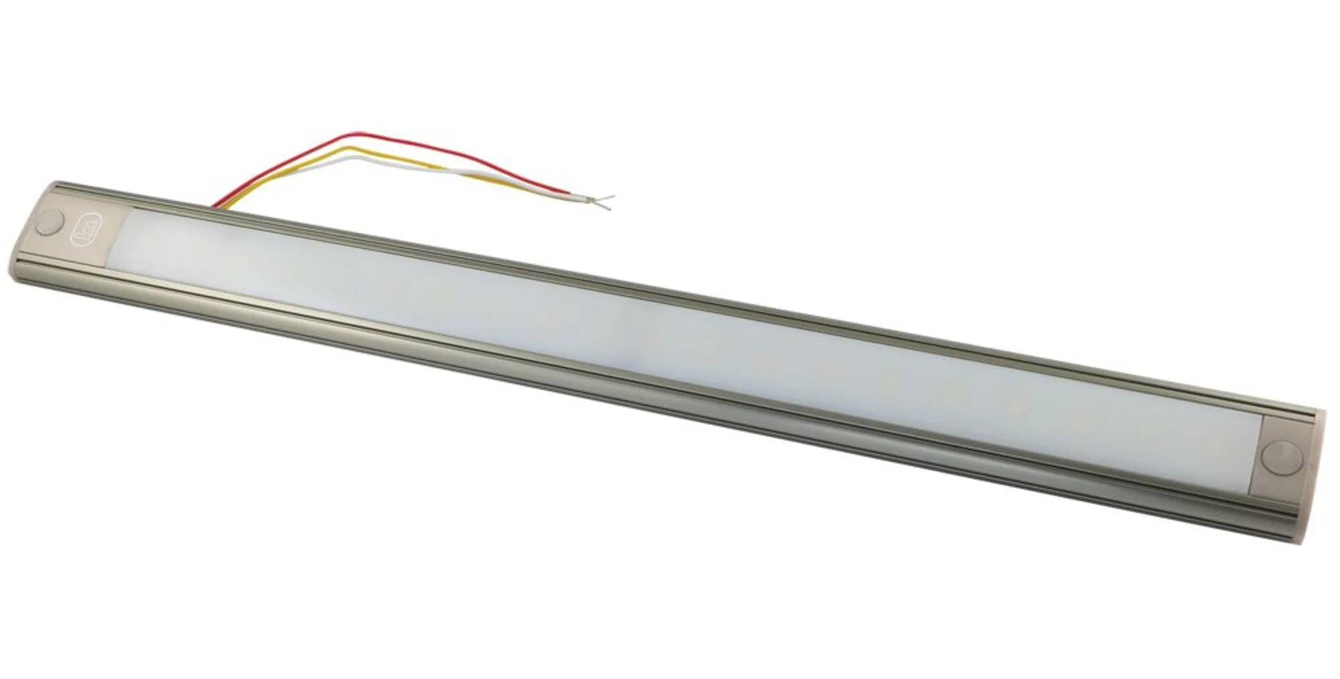 LED Innenleuchte 12 V - mit Touch-Schalter 410 x 40 mm, 500 lm, 6’500 K, matte Scheibe LED Innenleuchte 12 V - mit Touch-Schalter 410 x 40 mm, 500 lm, 6’500 K, matte Scheibe