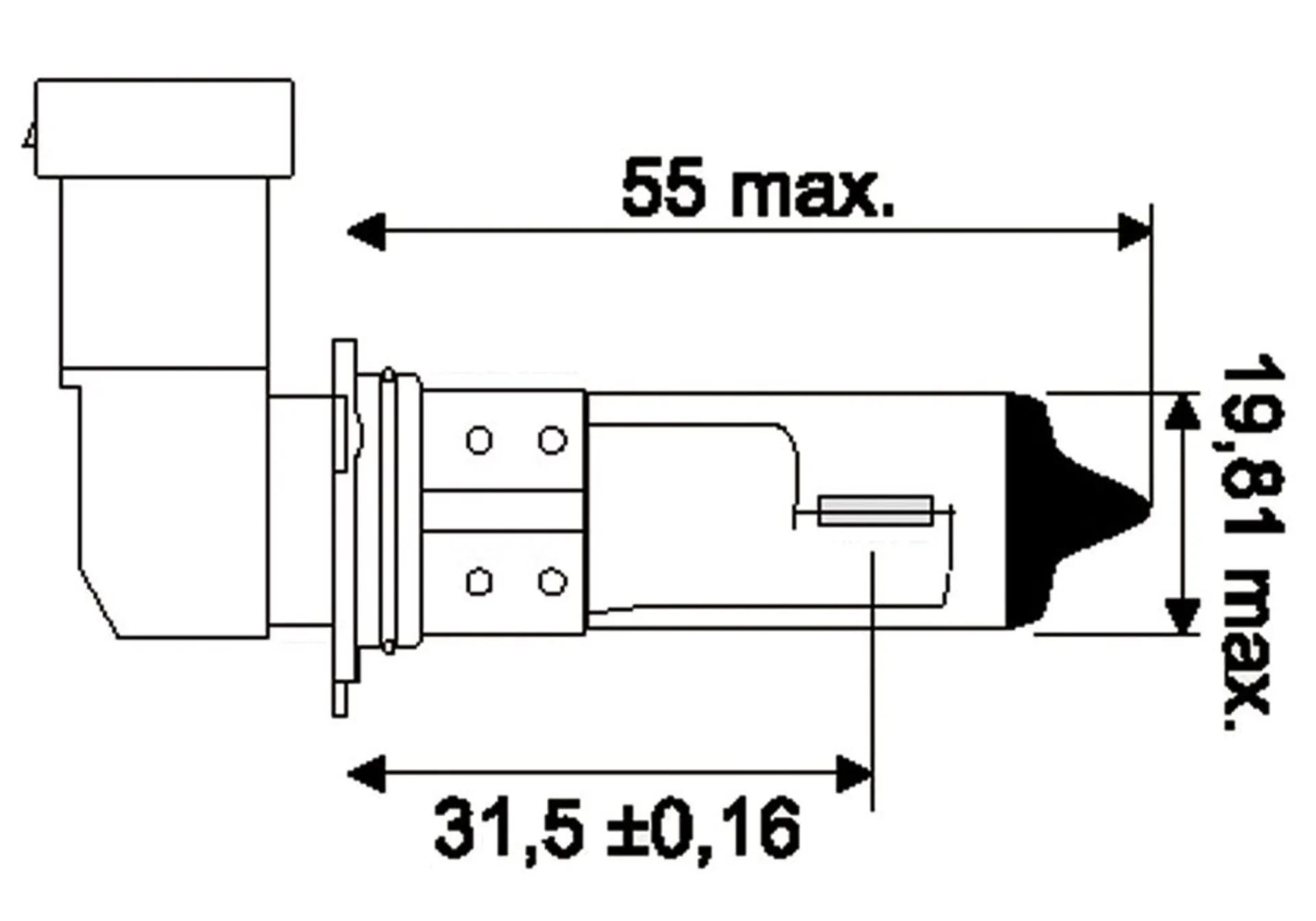 Jahn Glühlampe HB4 12V 51W +120% more Light HB4 12V 51W P22d