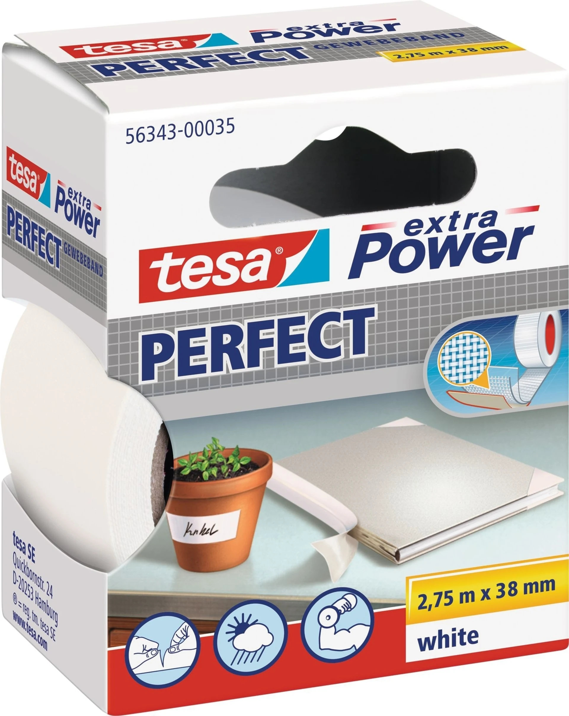 Tesa Extra Power Perfect ruban adhésif tissu 2,75 m W